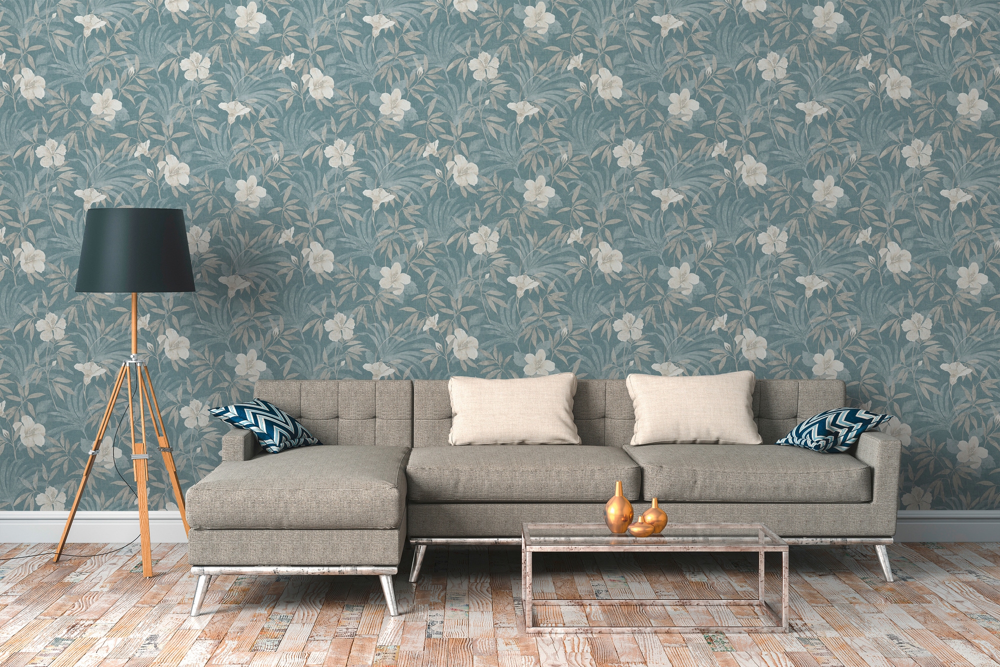 A.S. Création Vliestapete »Cuba«, floral-botanisch-tropisch, Dschungeltapete Tapete Blumen Tapeten Wohnzimmer Schlafzimmer Küche