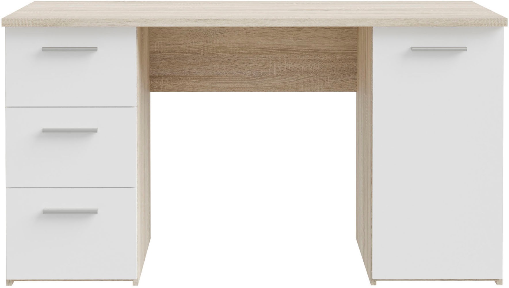 FORTE Schreibtisch »Neuss«, mit 3 Schubladen & 1 Tür, funktional, Breite 138 cm