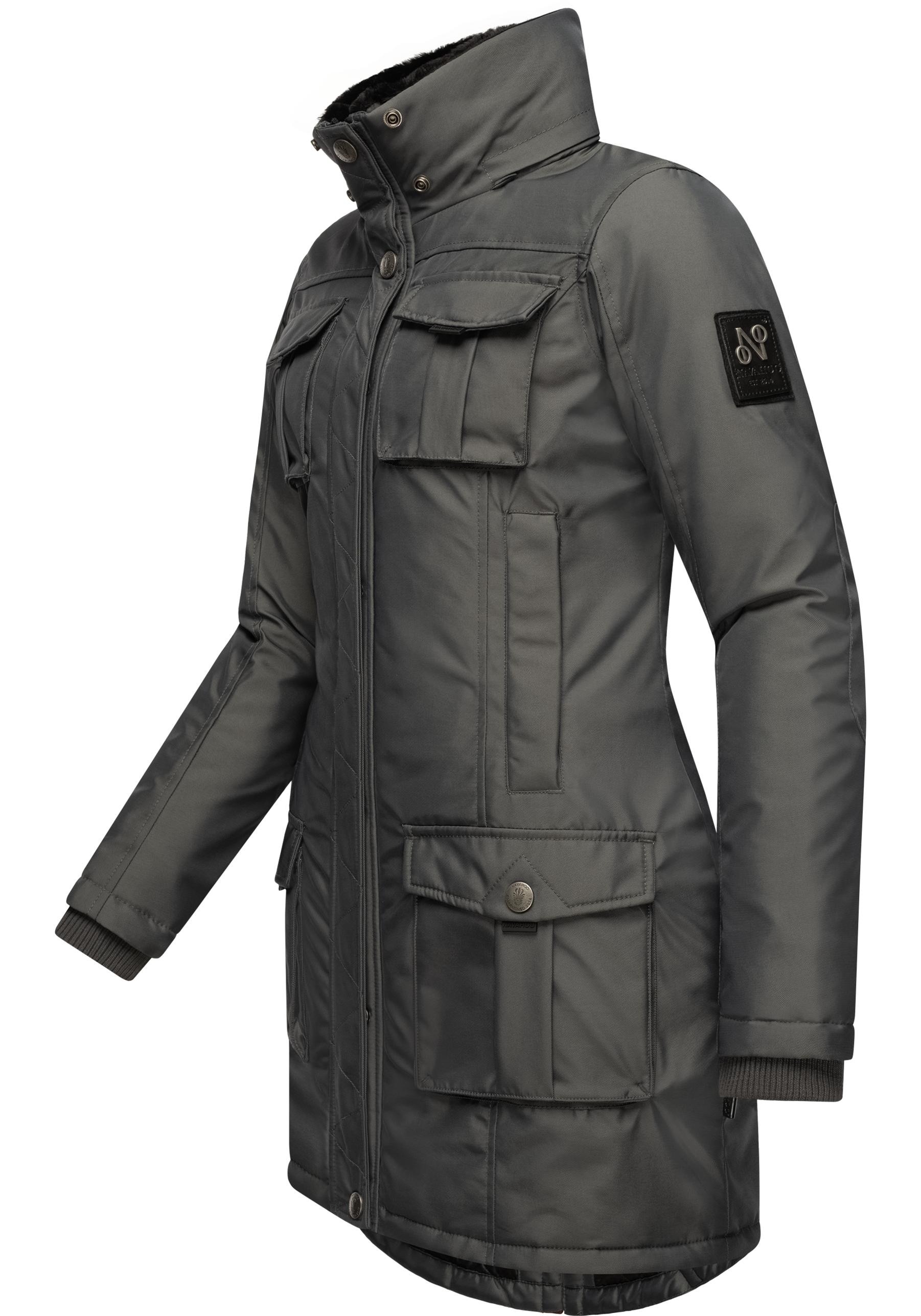 Navahoo Wintermantel »Tiniis«, Parka mit abnehmbarer Kapuze und extra Einkaufstasche