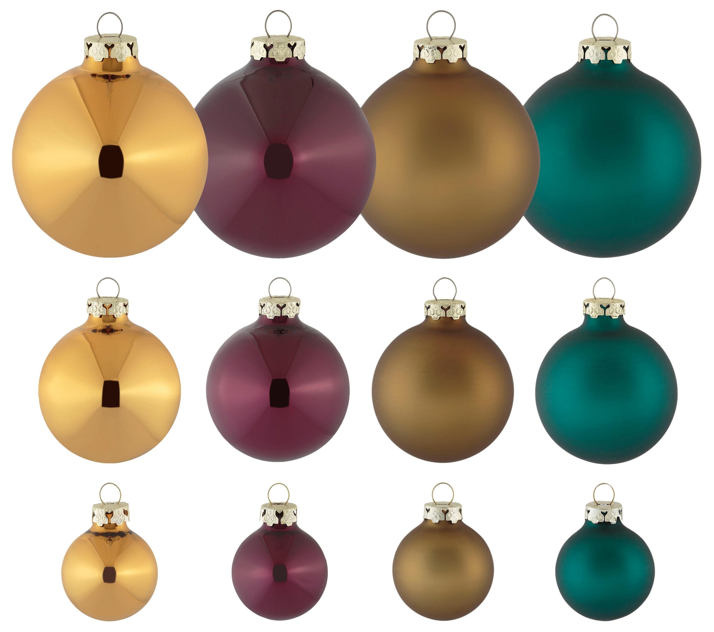 Thüringer Glasdesign Weihnachtsbaumkugel »Christmas Chic, Weihnachtsdeko,  Christbaumschmuck«, (Set, 40 St.), Christbaumkugeln aus Glas kaufen | BAUR
