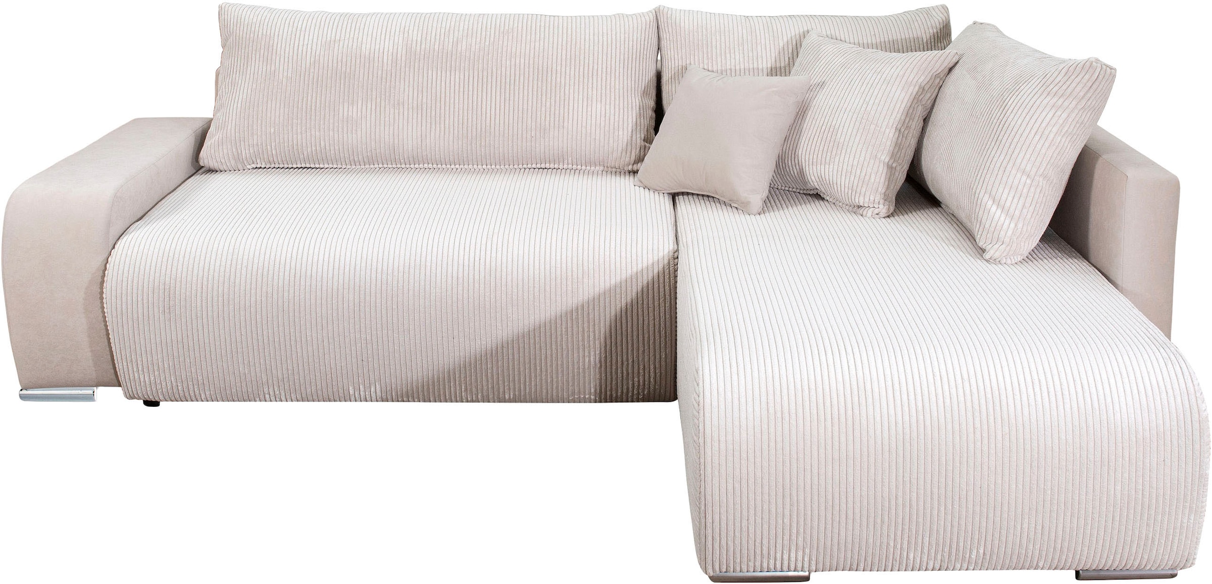 COLLECTION AB "Poppy L-Form, B: 227 cm" Schlaffunktion, Bettkasten & 1 Zierkissen