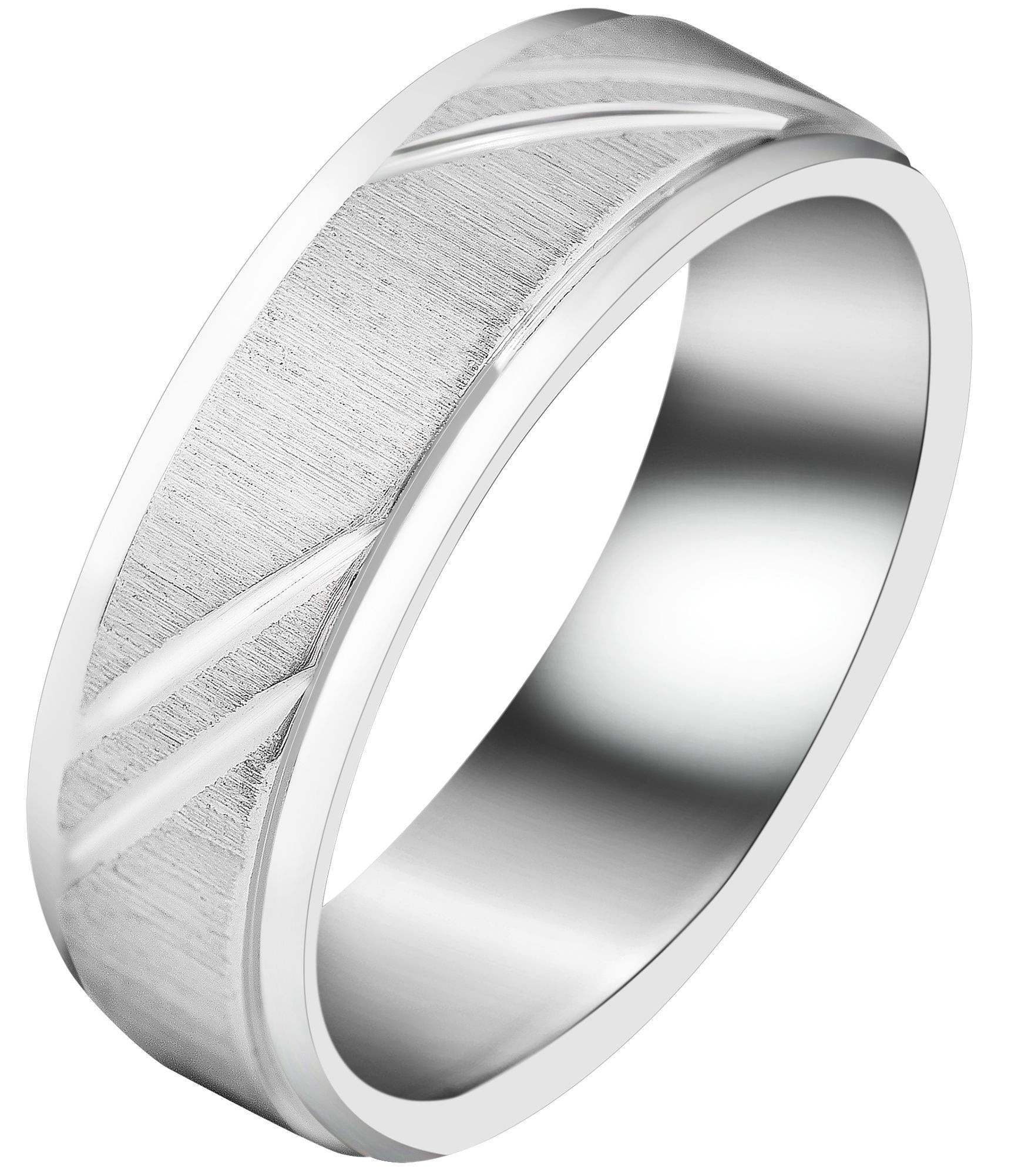 Fingerring ADELIA´S "Herren Ring aus Edelstahl" Gr. 68, silber, Fingerringe, Herren, 68, Edelstahl, Fingerring 3