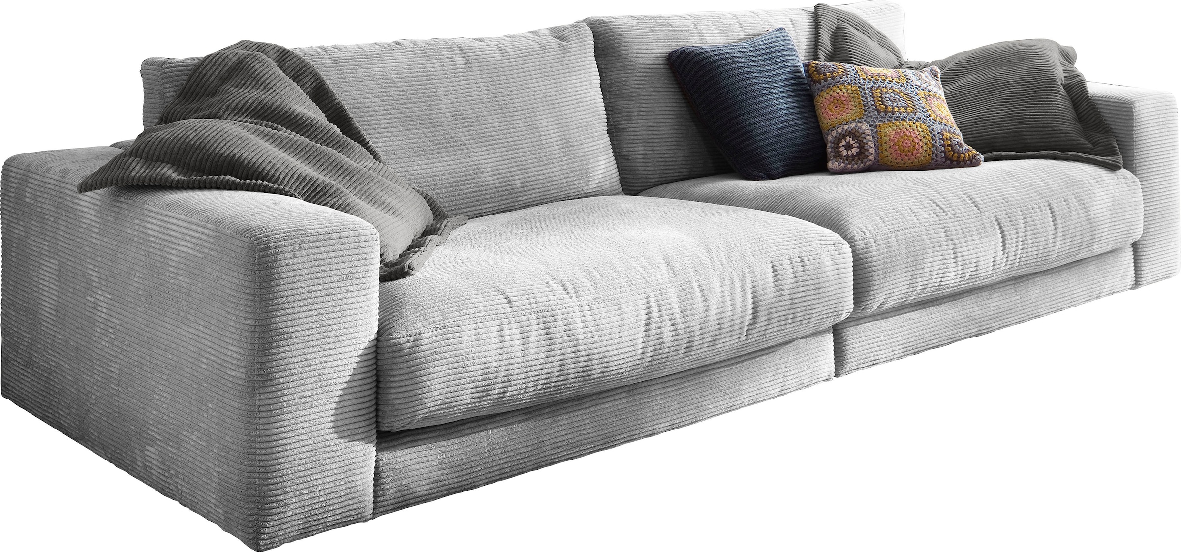 3C Candy Big-Sofa "Enisa, legere Polsterung B/T/H: 290/127/85 cm", Zeitloses und stylisches Loungemöbel, in Fein- und Br