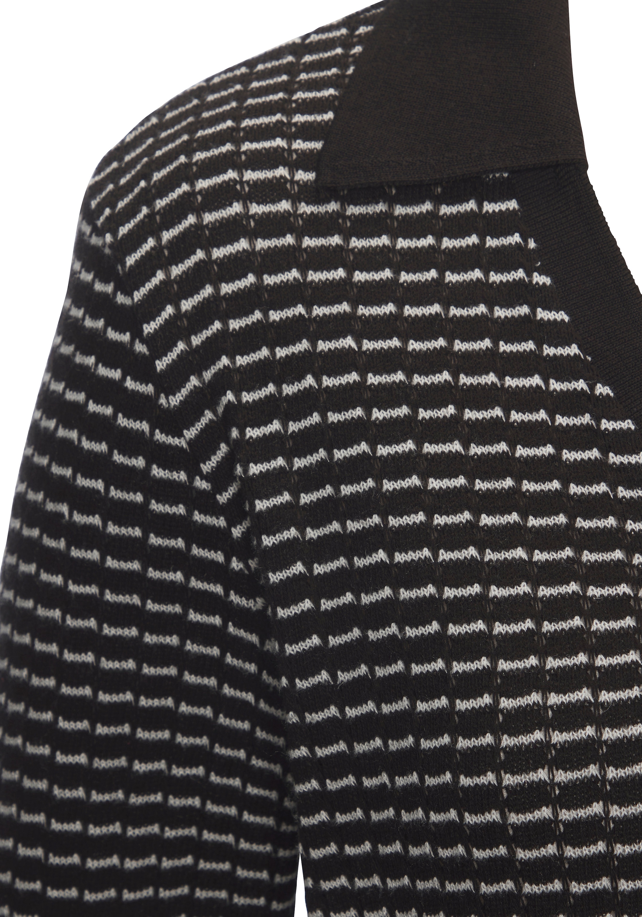 Vivance Chemise en Maille Manches Longues Noir/Crème Taille 48 5