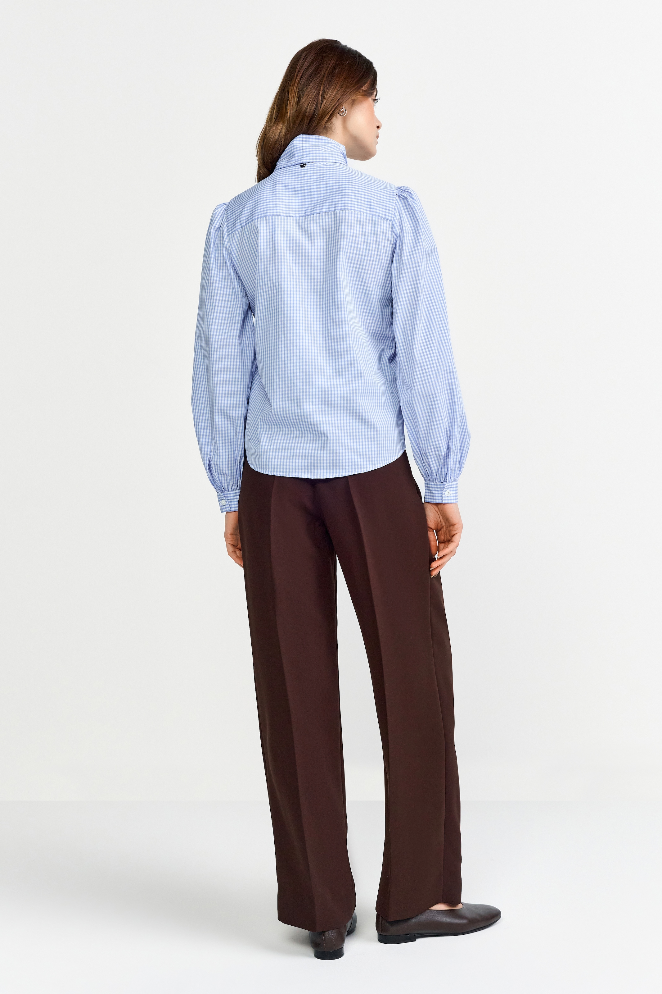 RICHROYAL Karobluse, mit Schleifenkragen, femininer Schnitt, Puffärmel