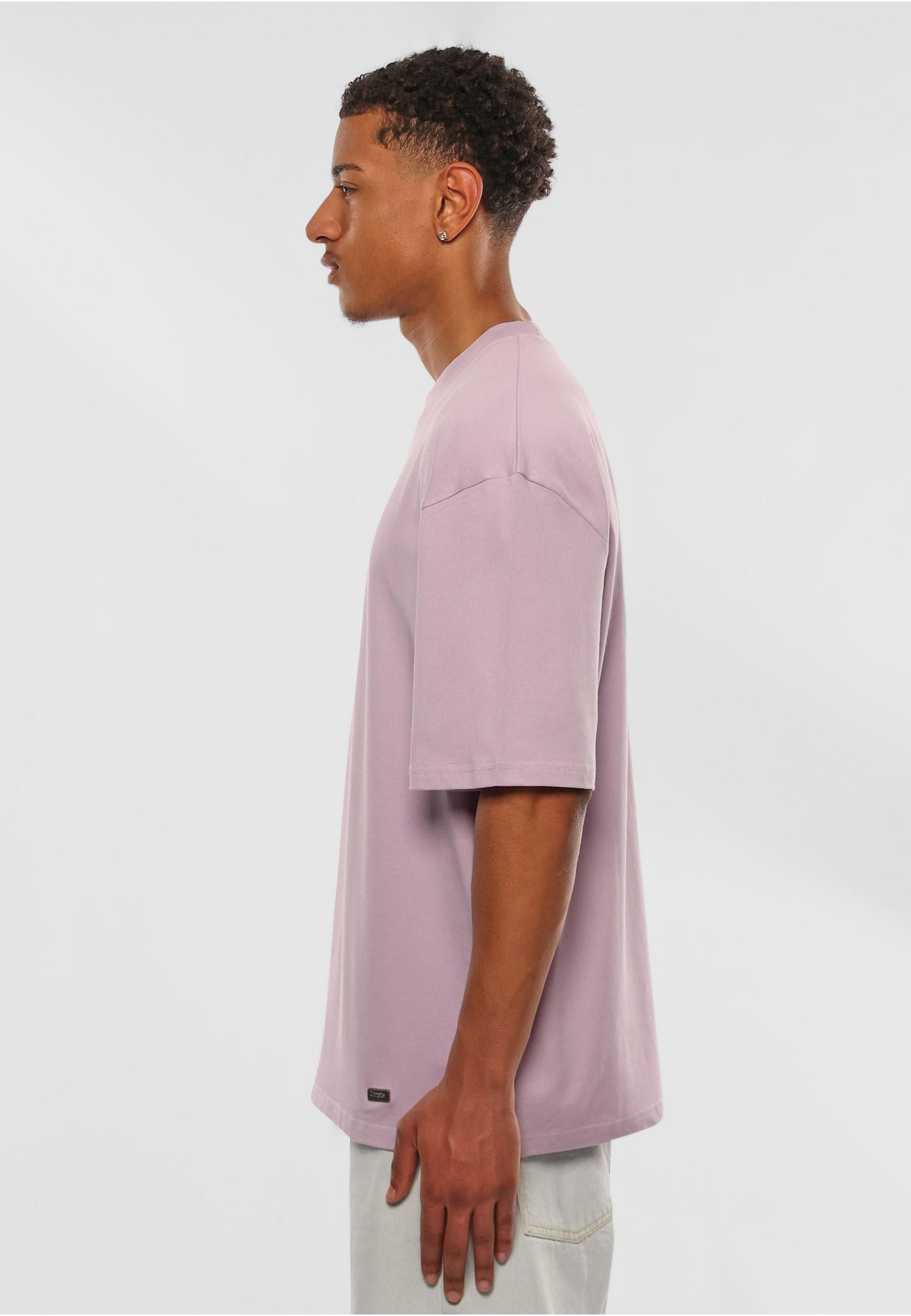 Dropsize T-Shirt »Dropsize Herren Heavy Oversize Metal Patch Basic T-Shirt«, (1 tlg.)