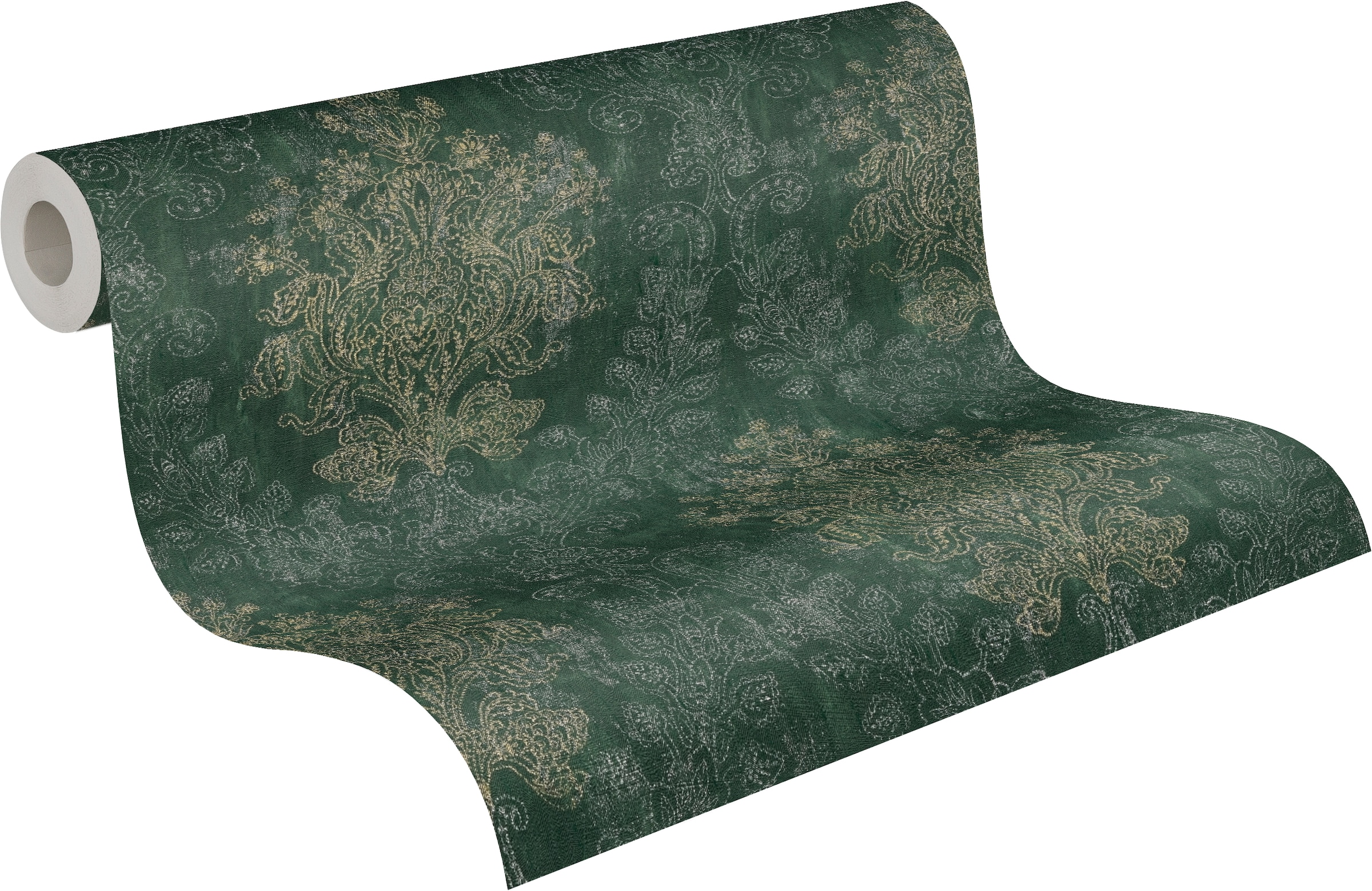 A.S. Création Vliestapete »Trend Spectrum Baroque – Glänzendes Ornament Vliestapete« Barock | metallic | ornamental leicht strukturiert Elegantes Barockornament mit glänzenden Metallic-Akzenten