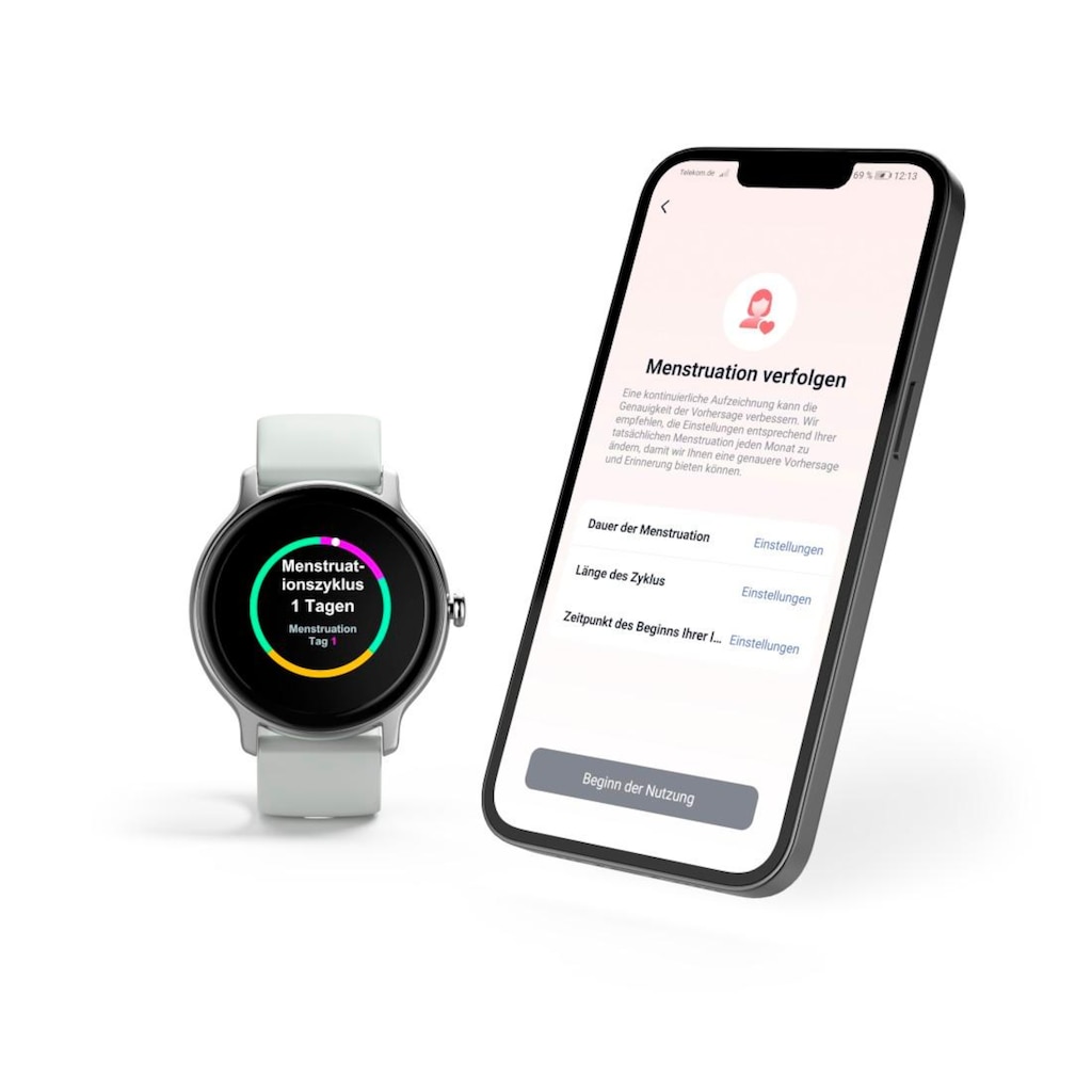 Hama Smartwatch »Smartwatch Damen Herren, Fitnesstracker, wasserdicht, Blutsauerstoff«
