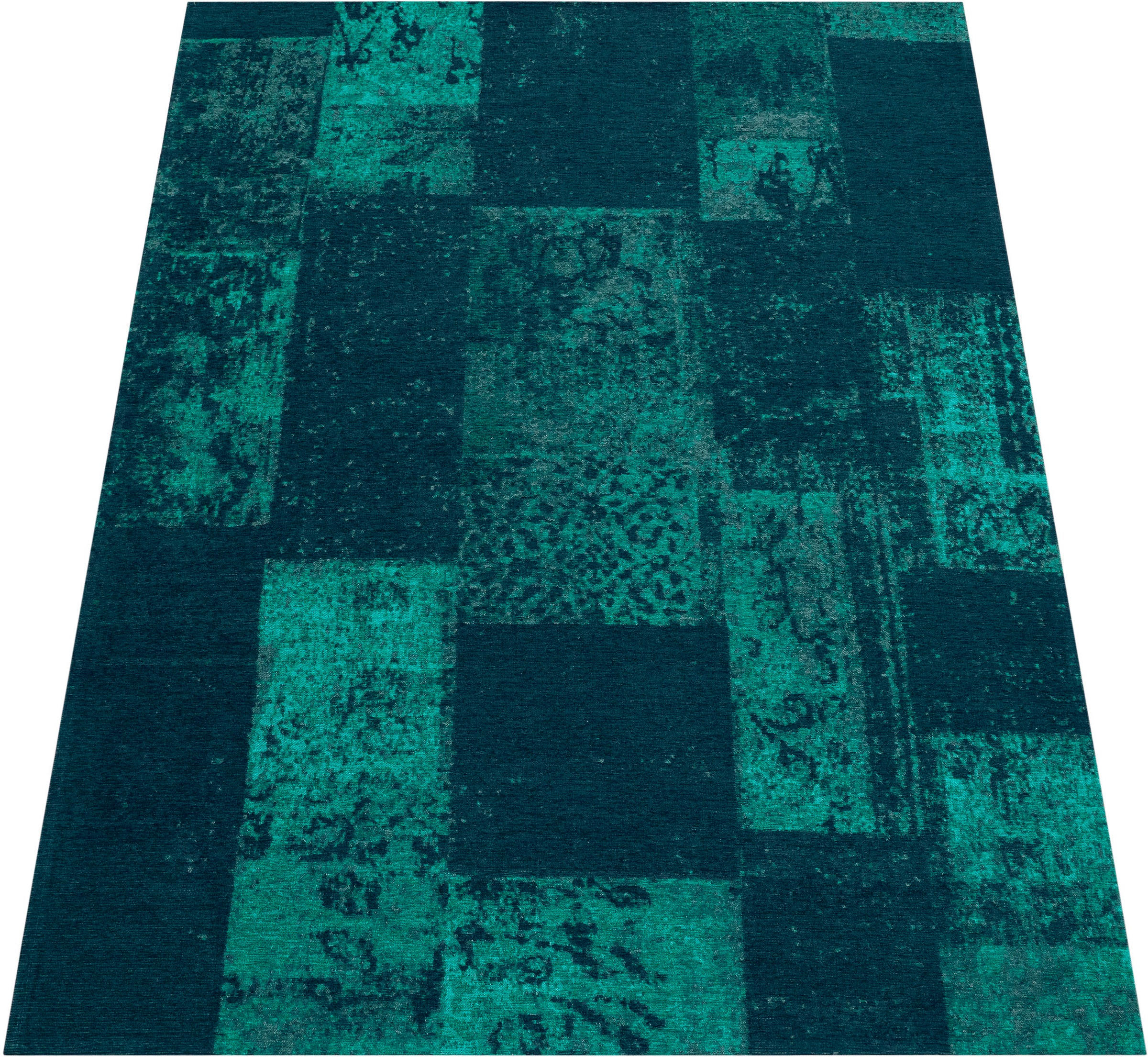 Paco Home Teppich "Mariba 100" rechteckig 13 mm Höhe Kurzflor, modernes Pat günstig online kaufen