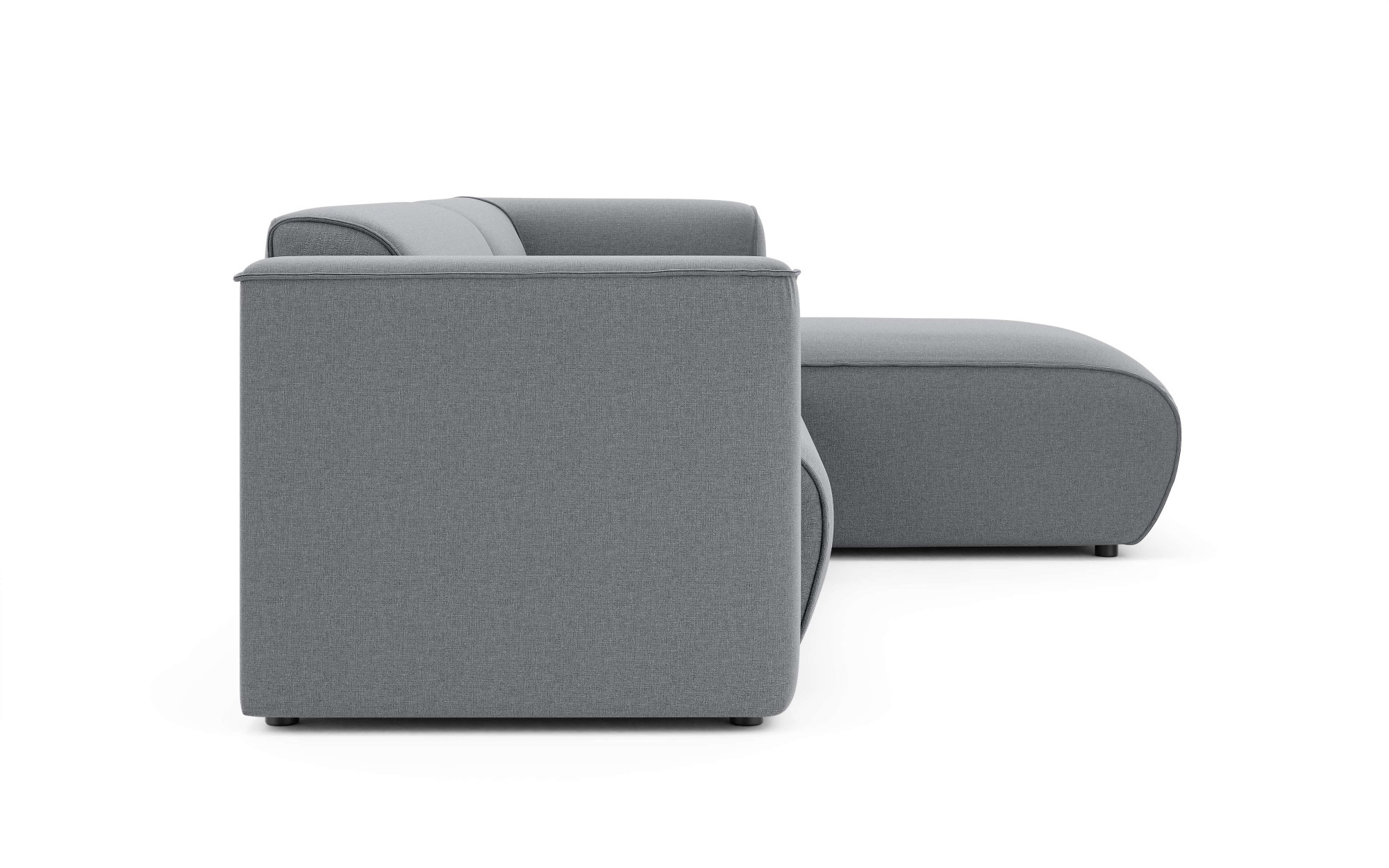 INOSIGN Ecksofa »MERID L-Form (257 cm), zeitlos & stilvolles Design,«, Aufwendig gepolstert, in Cord, Chenille und Struktur