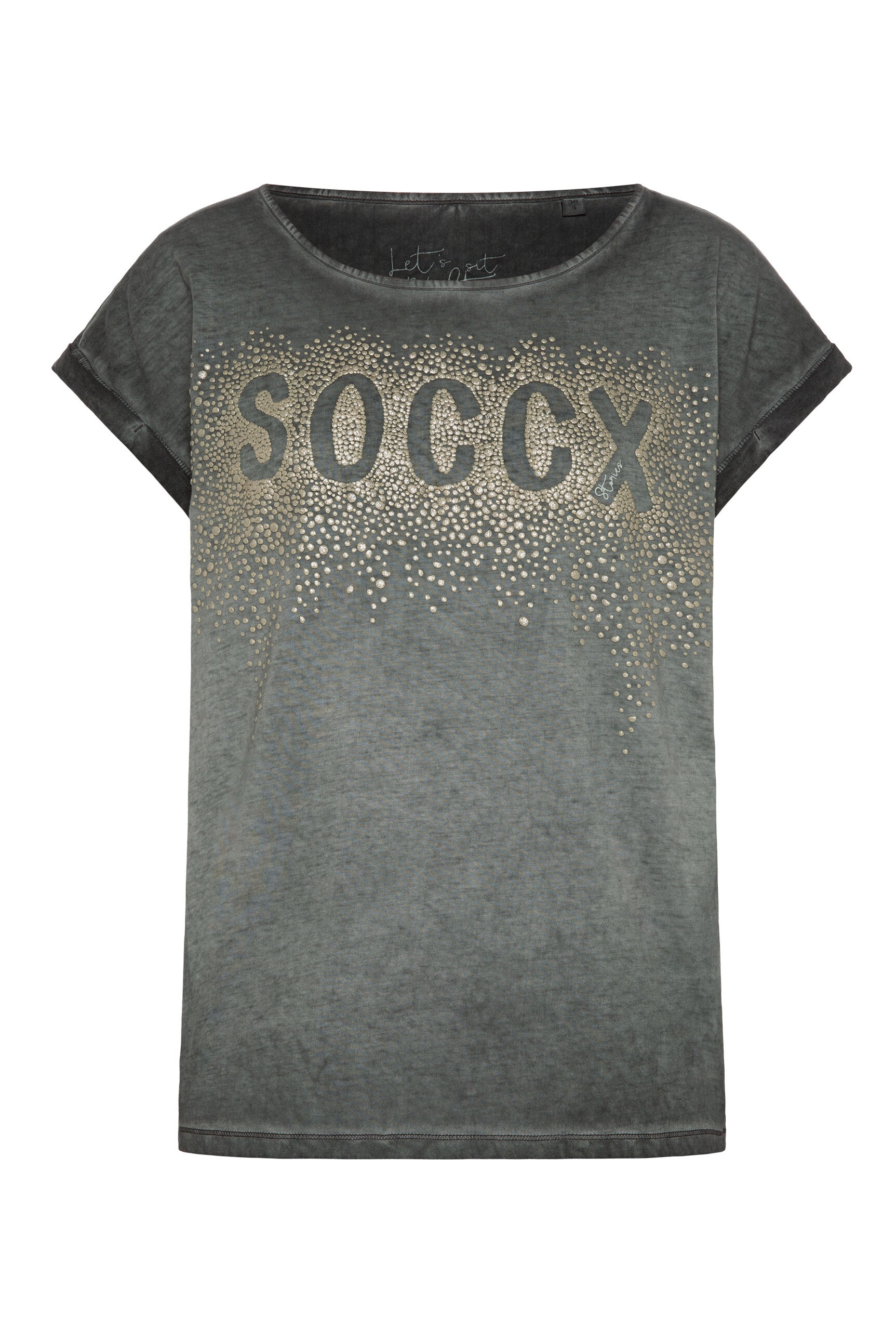 SOCCX Rundhalsshirt, mit überschnittenen Schultern