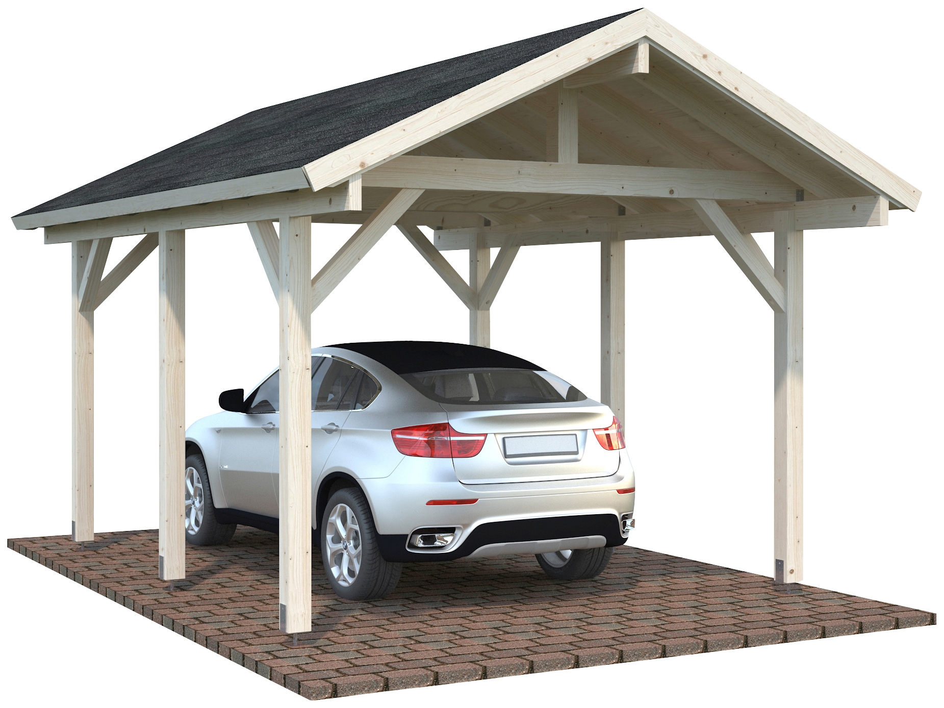 Palmako Einzelcarport »Robert«, Holz, natur