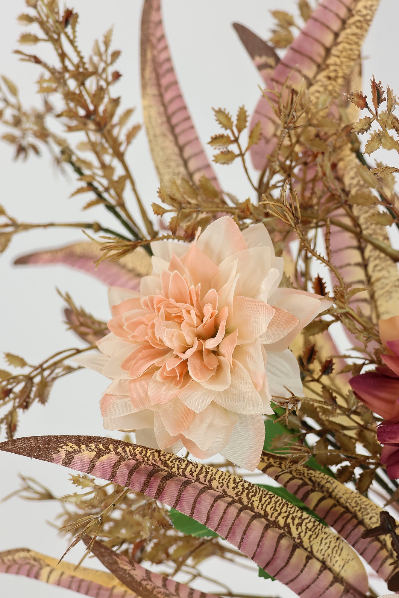 I.GE.A. Kunstblume »Blumenarrangement 'Dahlien'«, Im Topf Künstliche Blumen Deko Gesteck Herbstdeko Kunstpflanze
