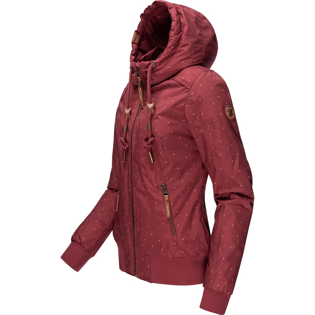 Ragwear Outdoorjacke »Druna Print Winter«, mit Kapuze