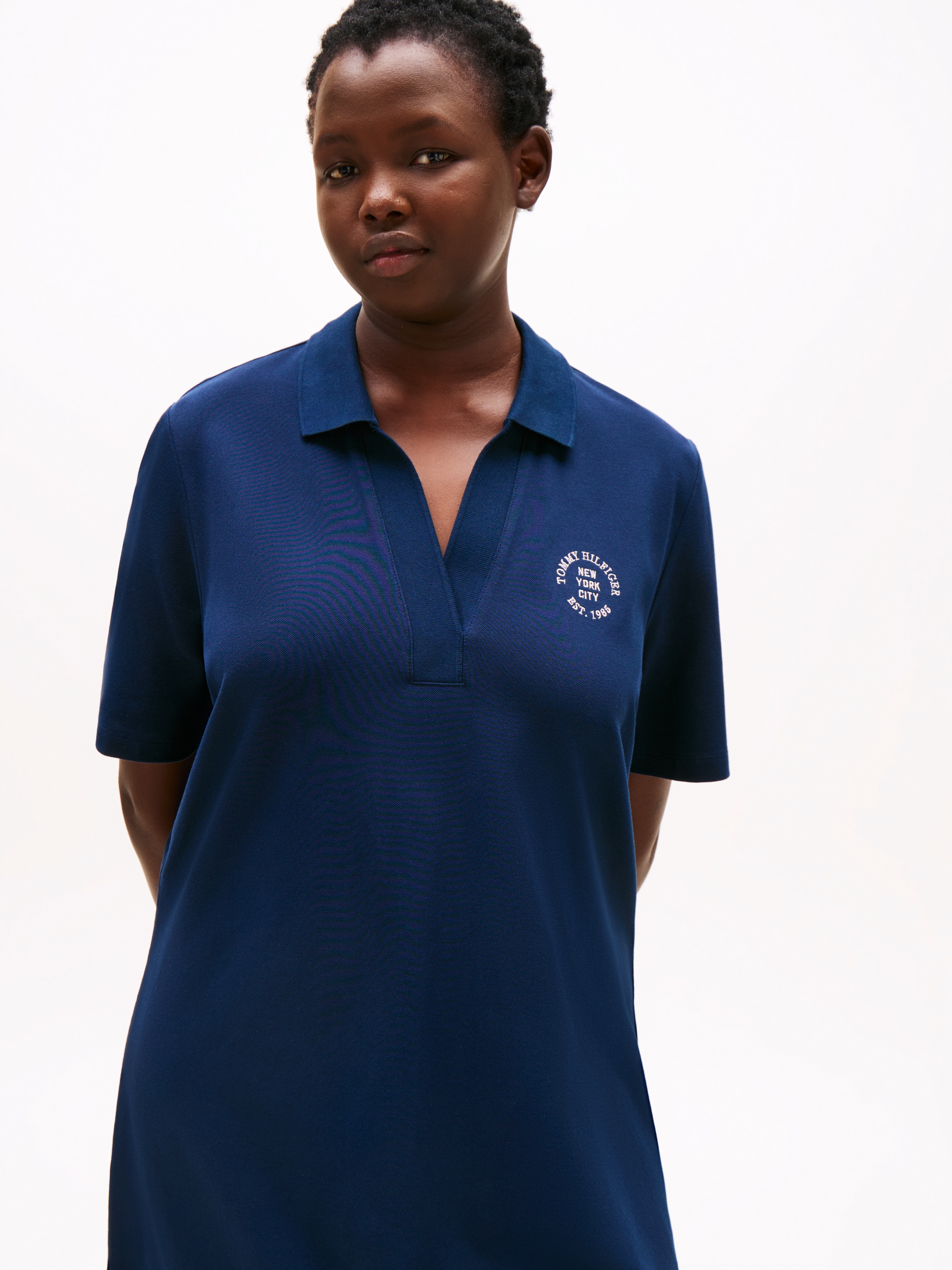 Tommy Hilfiger Curve Polokleid "CRV OPEN-NK STAMP REG POLO DRESS" günstig online kaufen