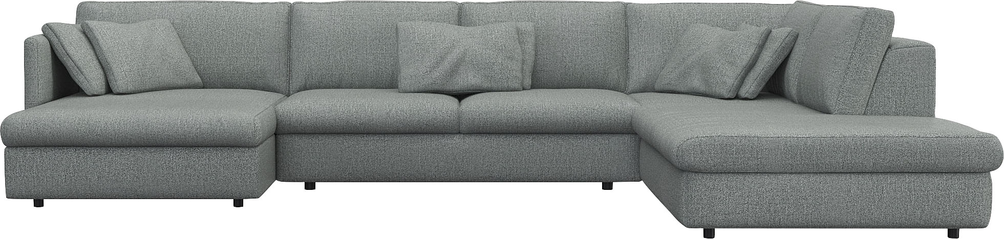 FLEXLUX Wohnlandschaft "Lovane, u-Form, bequem und komfortabel" Weich & anschmiegsam, große Sitztiefe auf Kaltschaum, Dekokissen inkl.
