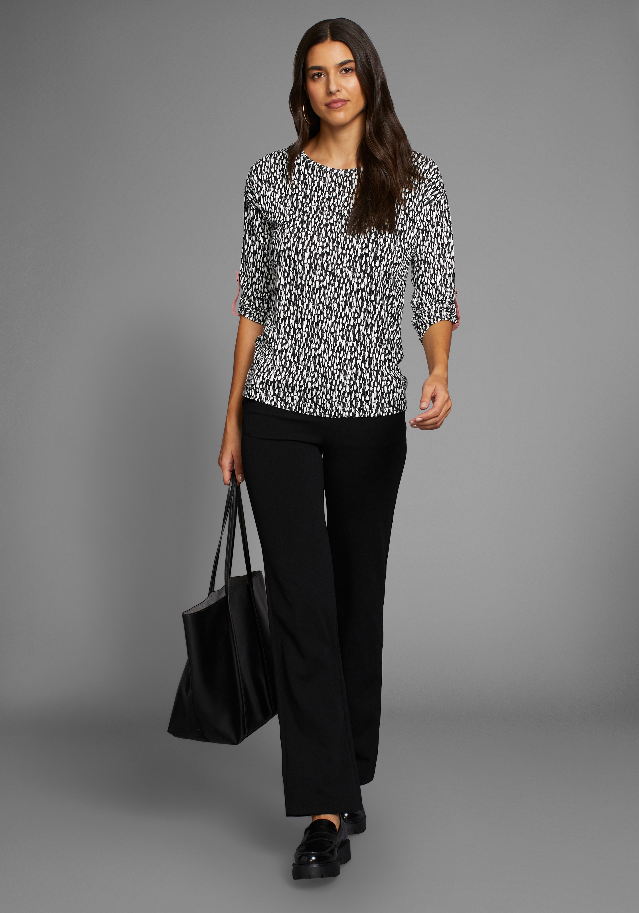 Laura Scott 3/4-Arm-Shirt, mit Allover-Print