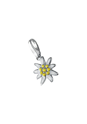 Charm Blume »Edelweiß weiß / gelb, Silber 925«