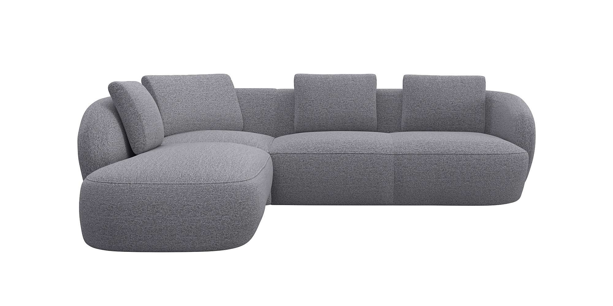 FLEXLUX "Torino, rund, L-Form, Sofa-Ecke mit Ottomane" Modernes, organische günstig online kaufen