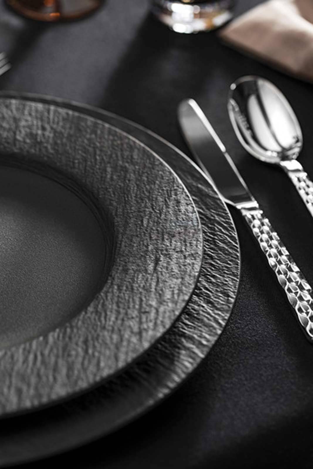 Villeroy & Boch Speiseteller »Speiseteller Manufacture Rock ø 27.0 cm 6er Set schwarz«