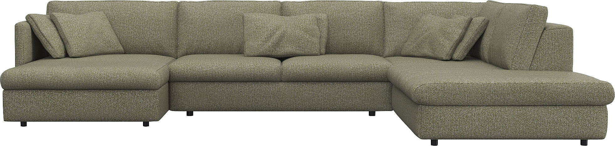 FLEXLUX Wohnlandschaft "Lovane, u-Form, bequem und komfortabel" Weich & anschmiegsam, große Sitztiefe auf Kaltschaum, Dekokissen inkl.
