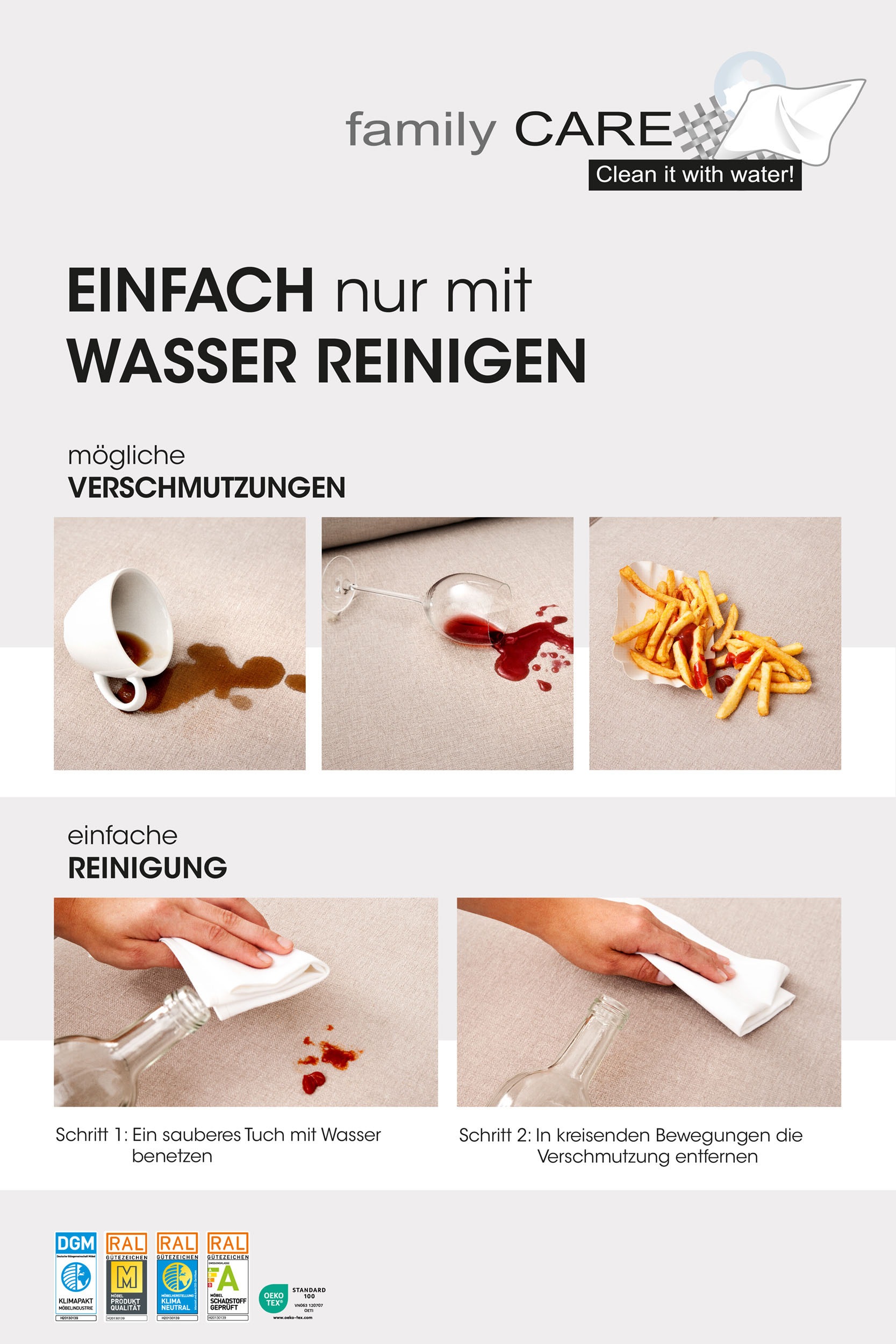 Thumbnail - 3C Candy Big-Sofa "Enisa II", incl. 1 Flatterkissen, Wahlweise mit Flecken-Schutz-Bezug Easy care