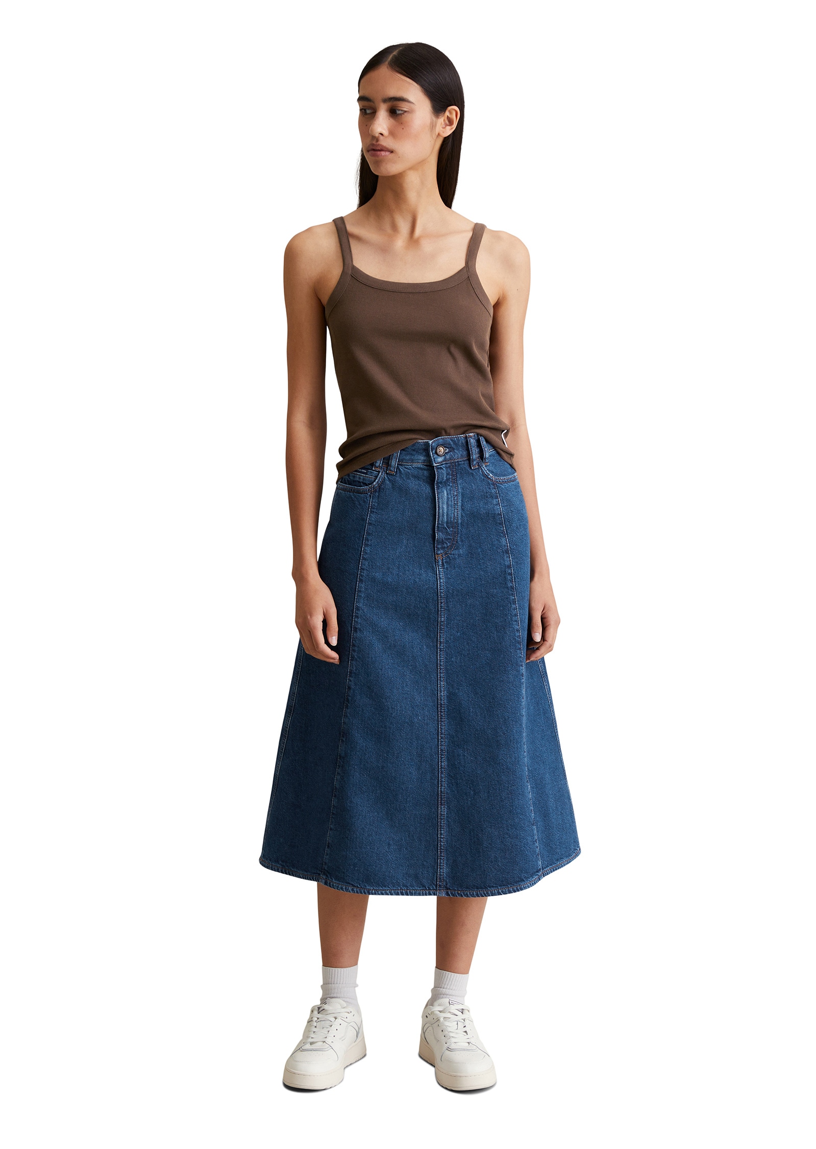 Marc O'Polo DENIM T-Shirt »aus gerippter Bio-Baumwolle«