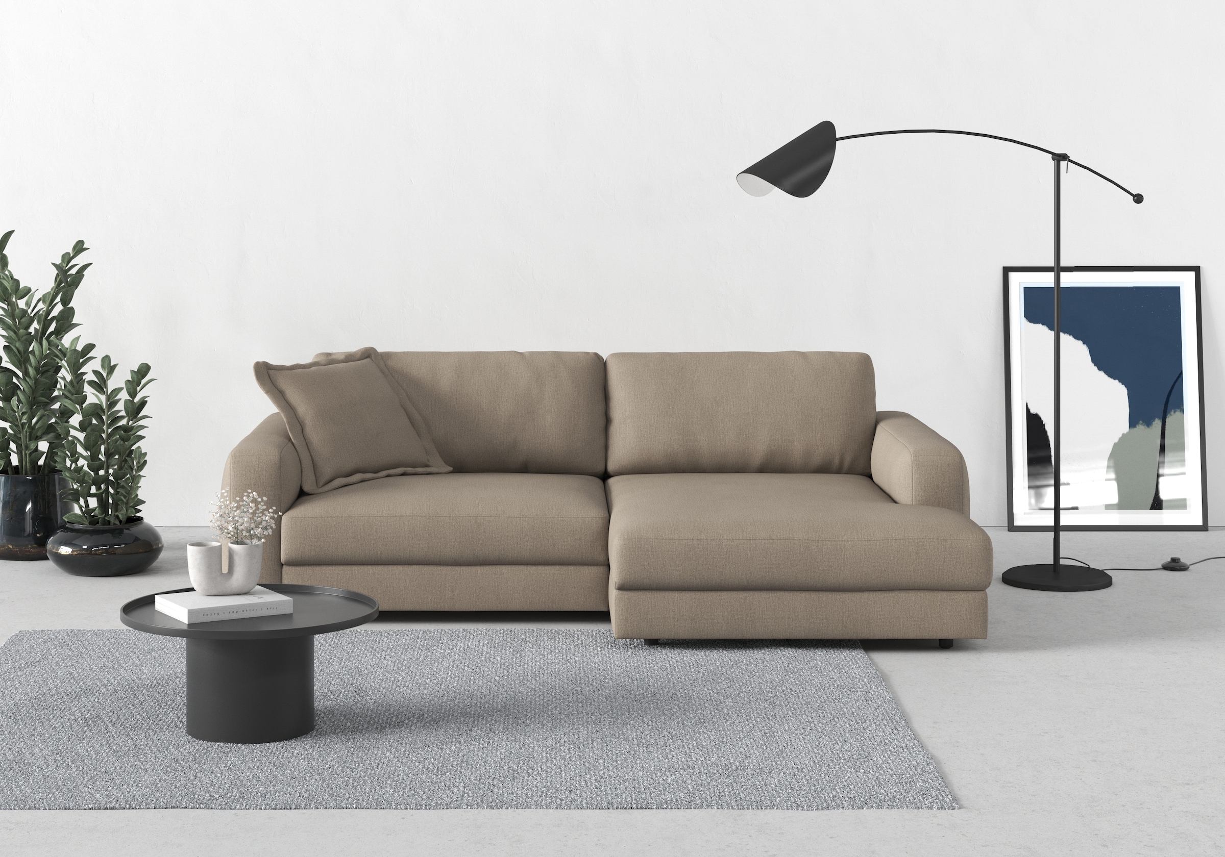 TRENDMANUFAKTUR Ecksofa "Bourbon", (2 St.), mit extra hohem Sitzkomfort, au günstig online kaufen