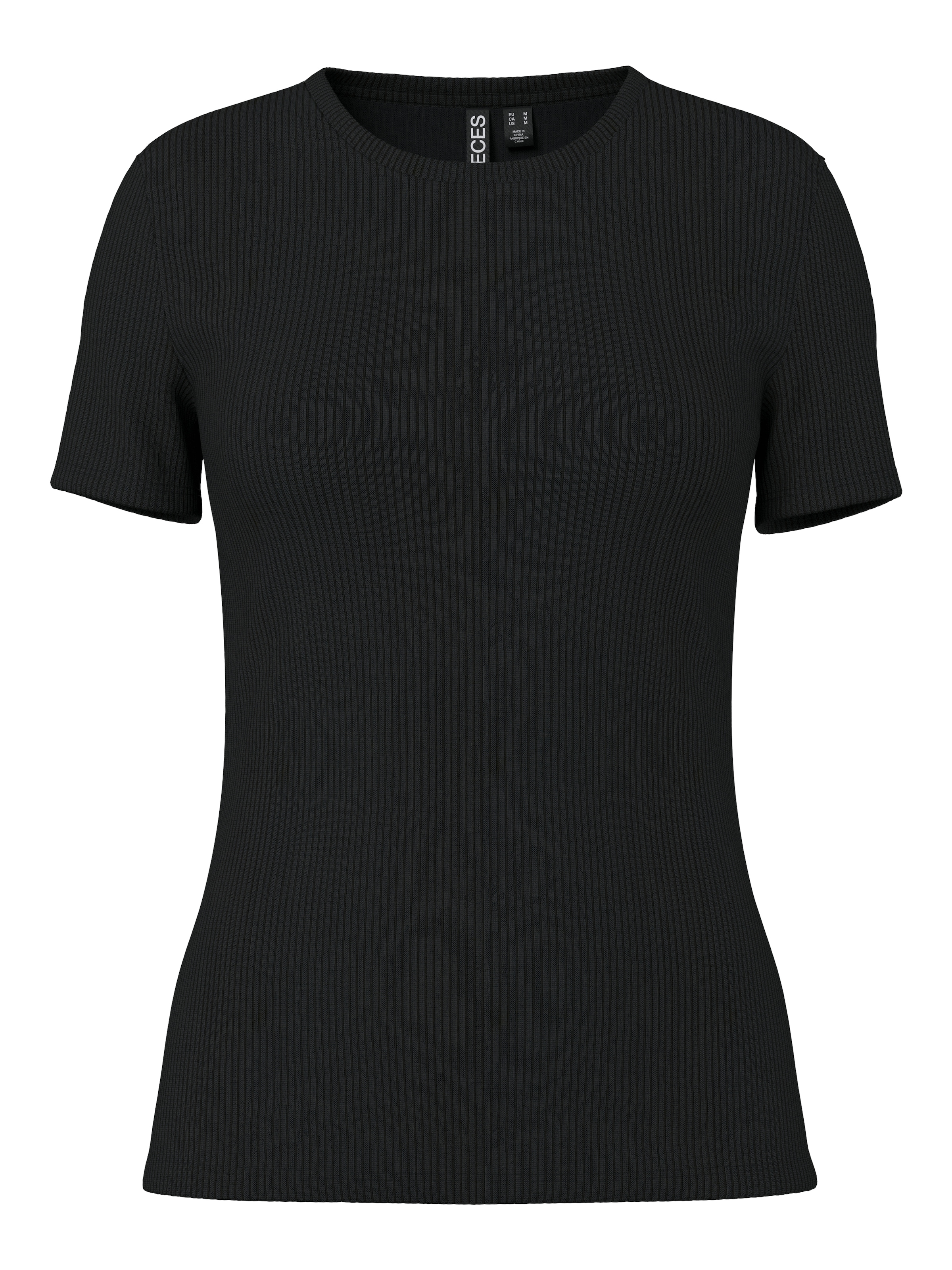 pieces Kurzarmshirt »PCRUKA SS TOP JRS NOOS BC« mit gerippter Struktur