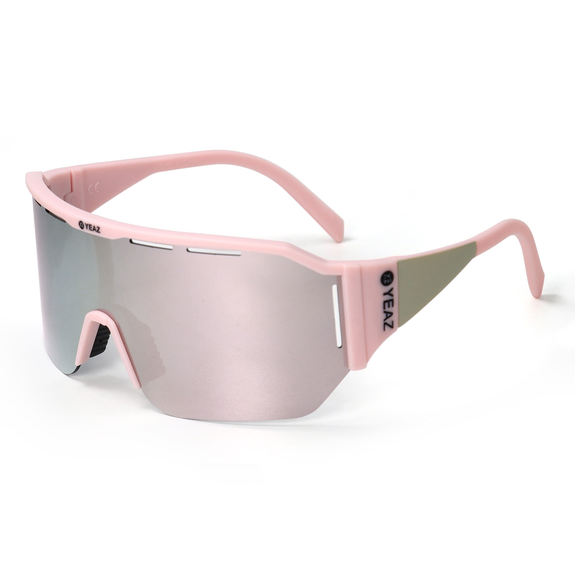 Sportbrille YEAZ "Sport-Sonnenbrille Black/Silver SUNVIBE", Damen, rosa (rosa, rosa), Sonnenbrillen