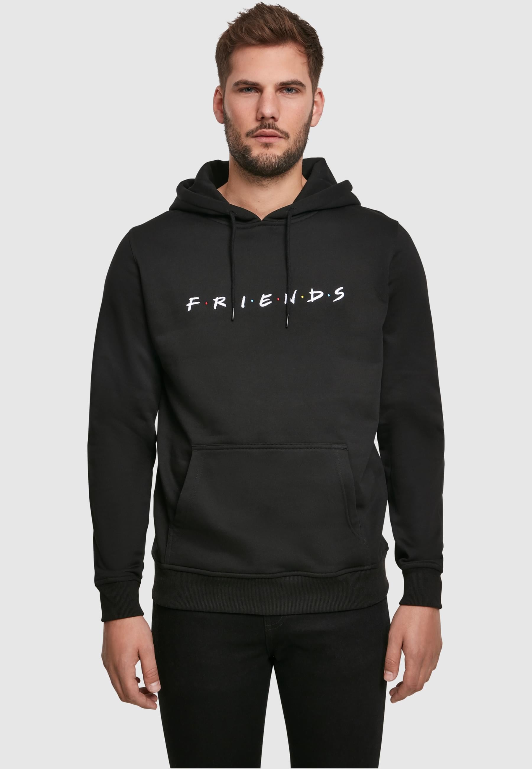 Merchcode Kapuzensweatshirt »Merchcode Herren Friends Logo EMB Hoody«, (1 tlg.)