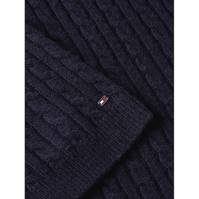 Tommy Hilfiger Strickkleid »SOFT WOOL AO CABLE C-NK DRESS«, aus weichem  Zopfstrick für kaufen | BAUR