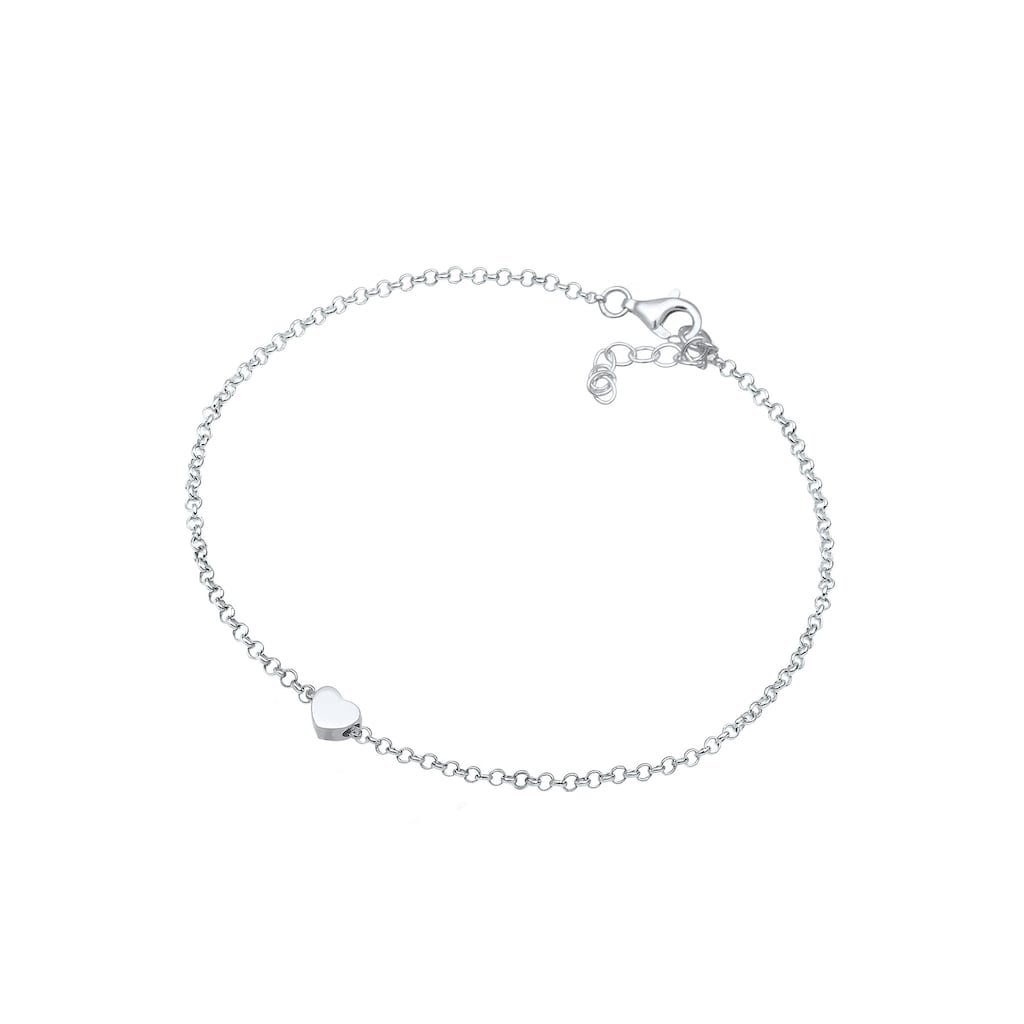 Elli Armband »Armkette Herz Love Basic 925 Silber«