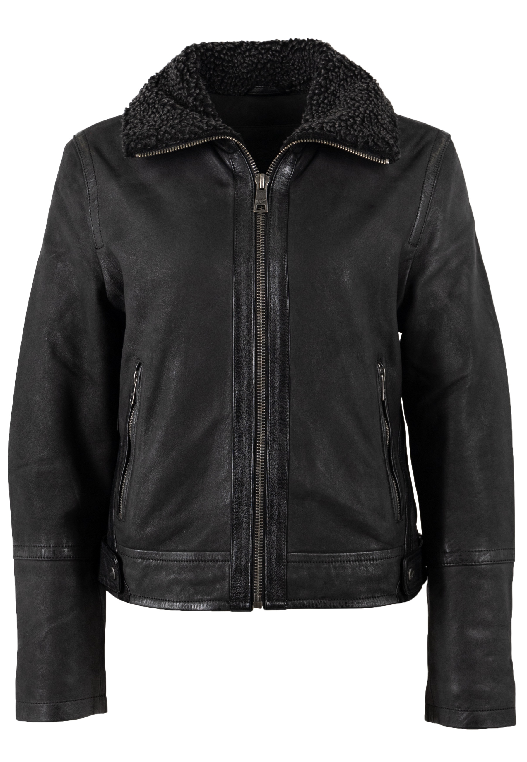 Mauritius Lederjacke »MWIskra« mit Teddyfell-Kragen