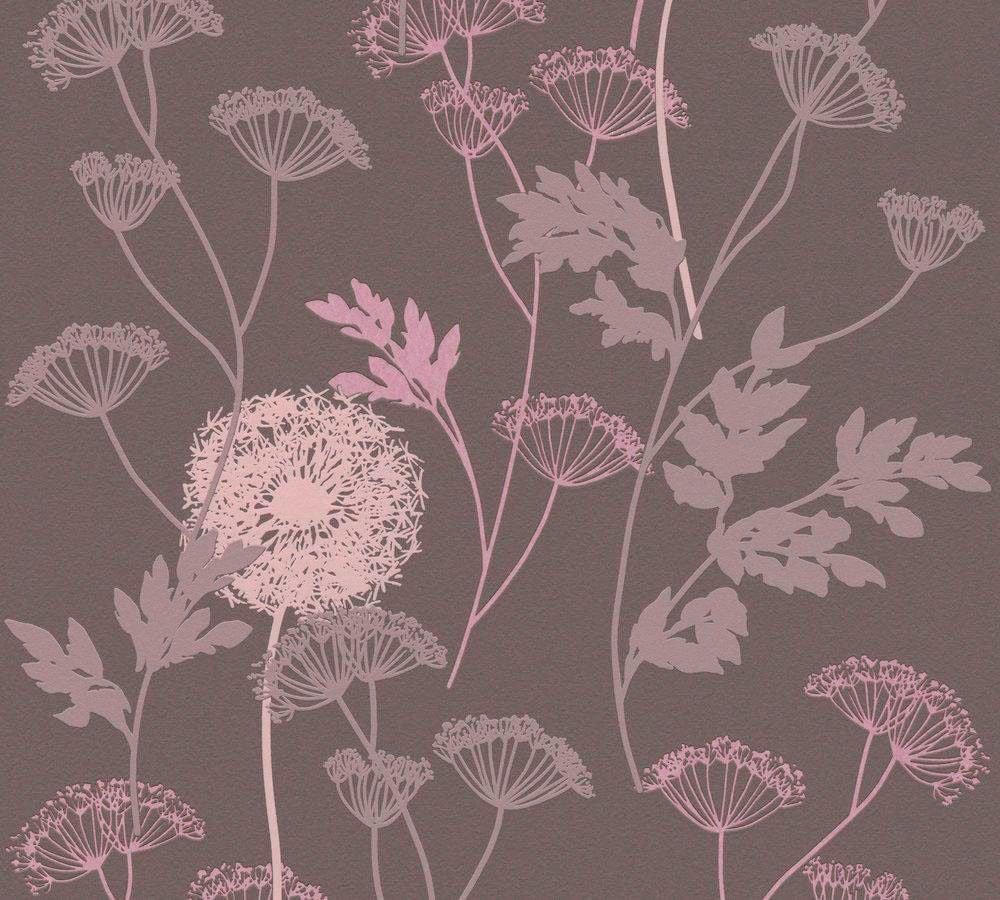 Tapete BAUR Rechnung floral-geblümt, Floral | Lila Rosa per Vliestapete Blumen walls »Life«, living