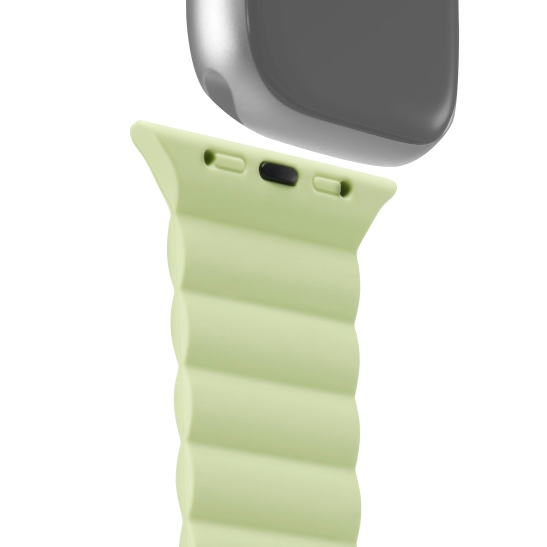 Hama Wechselarmband »Apple Watch Armband mit Magnetverschluss, für Display 42/44/45/49 mm«, Einheitsgröße, nicht klebrig, Silikon-Look