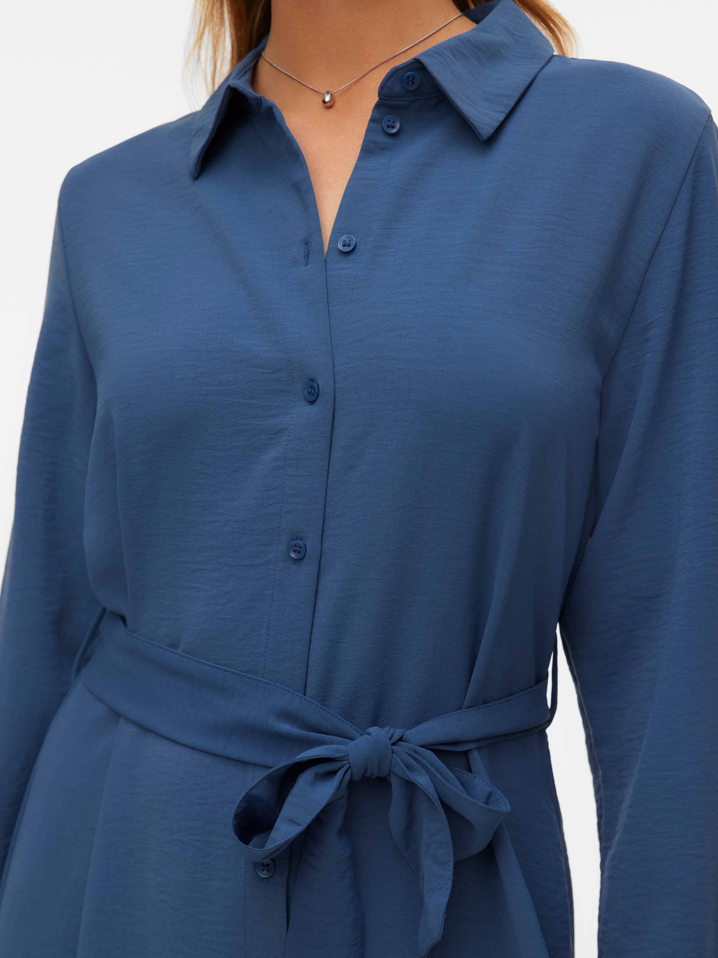 Vero Moda Midikleid "VMESME LS CALF SHIRT DRESS WVN GA" günstig online kaufen