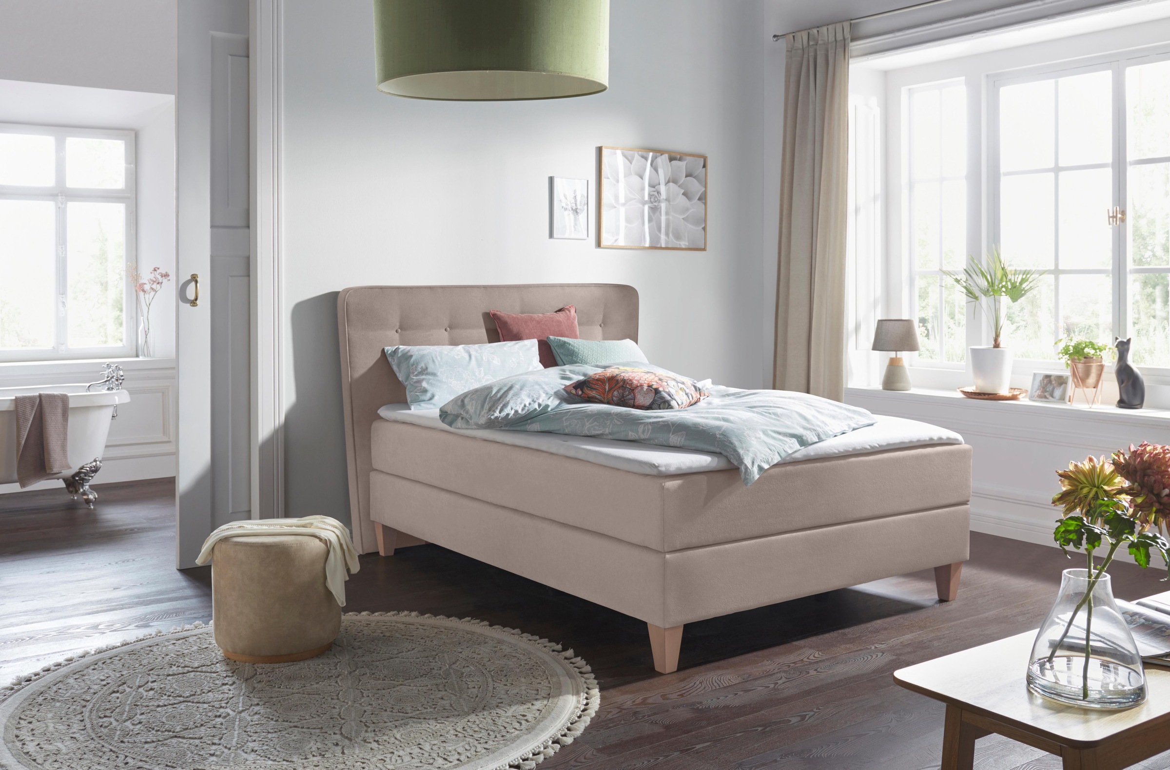 Home affaire Boxspringbett »Ascola«, incl. Topper, 5, Breiten, 3 Ausführungen, 2 Härtegrade