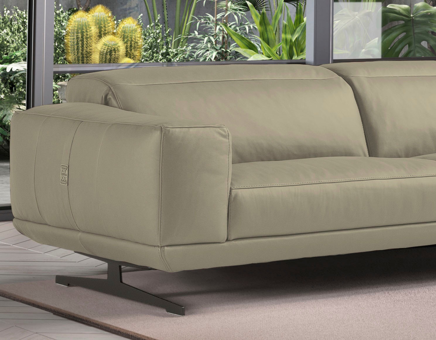 Egoitaliano 3-Sitzer »Gloria, super bequem, hochwertige Verarbeitung, edles Design, Megasofa«, beidseitig verstellbare Rückenelemente, mit Designmetallfüßen