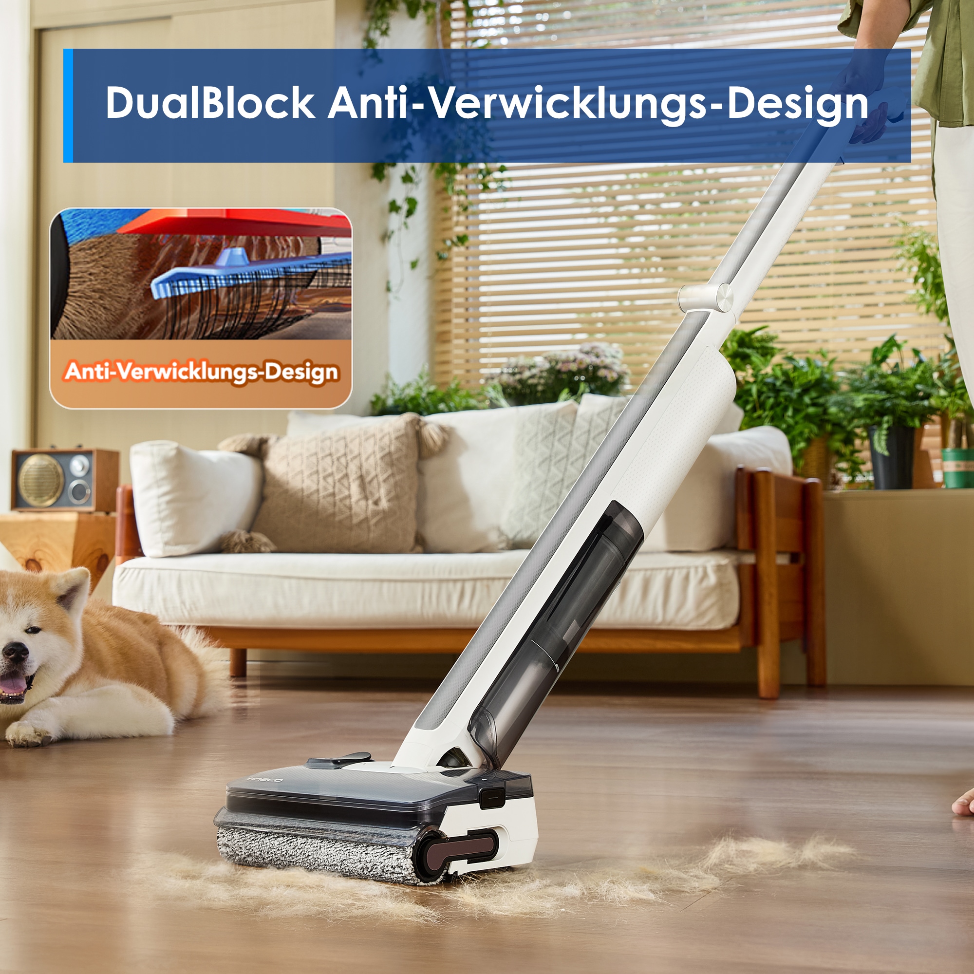 Tineco Nass-Trocken-Sauger »FLOOR ONE i7 Fold Premium« 3,5kg leicht, faltbares Saugrohr, 85° Grad Heißluft-Trocknung
