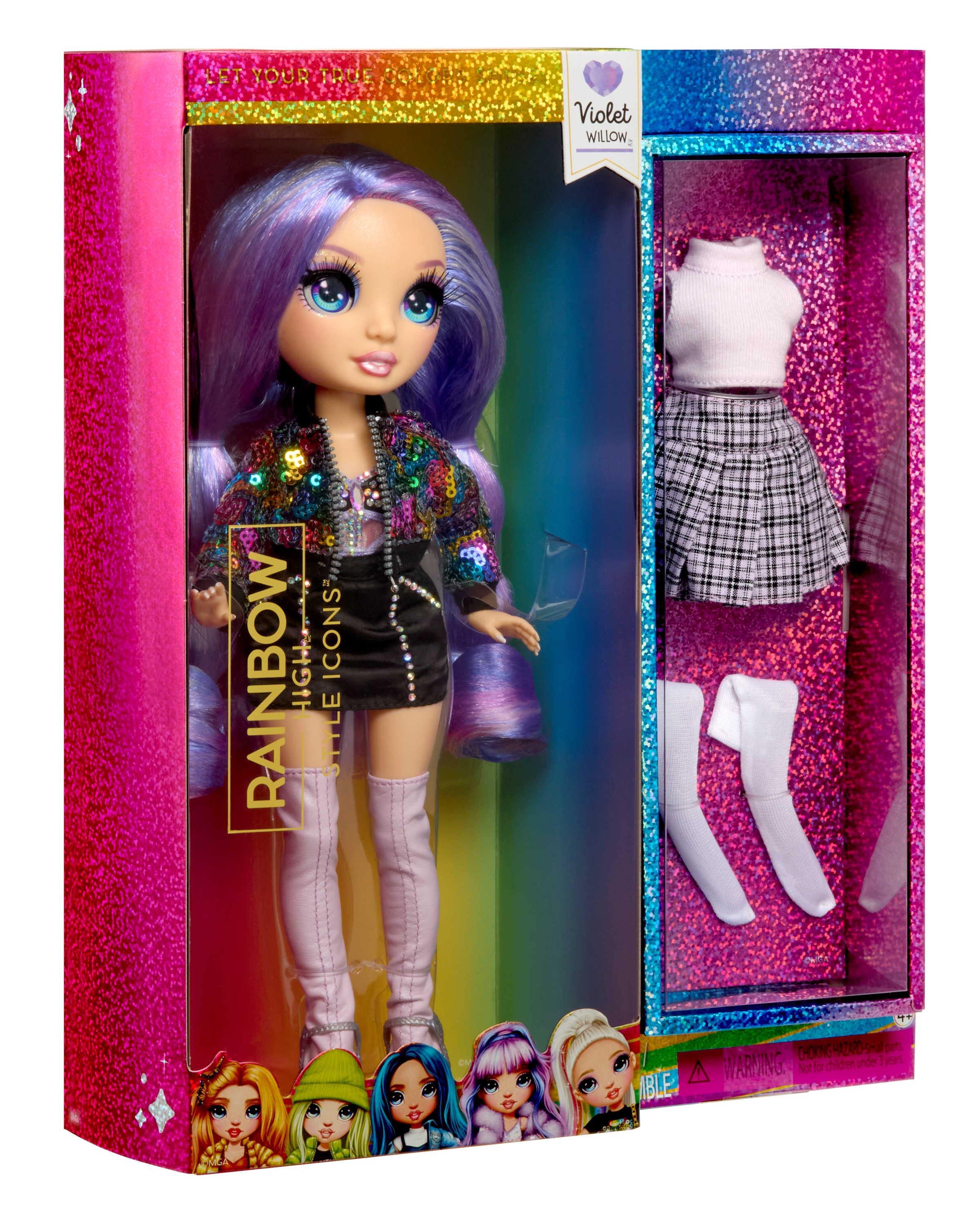 MGA ENTERTAINMENT Anziehpuppe »Rainbow High Style Icons Doll - Violet«