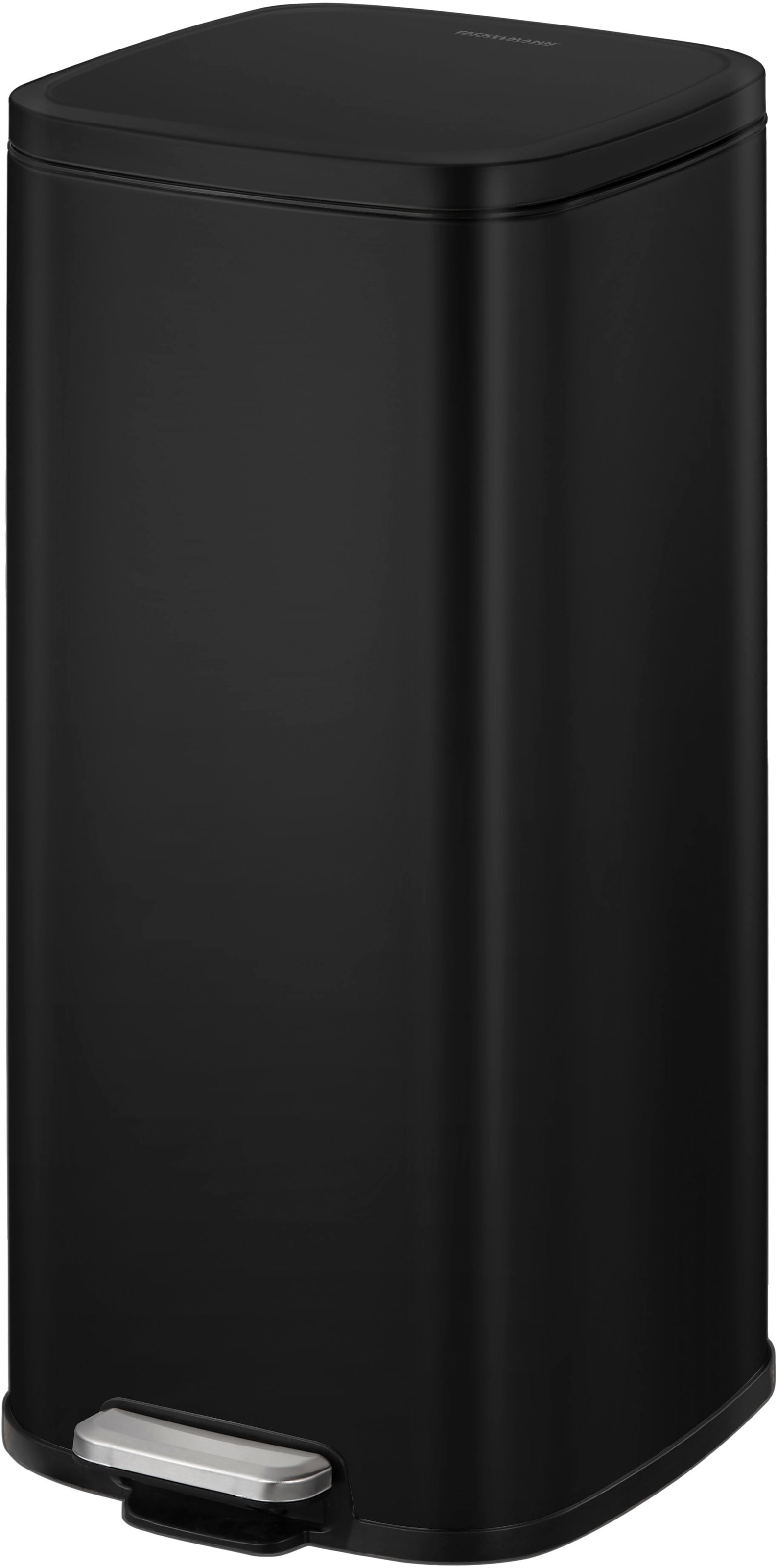 FACKELMANN Mülleimer "LONDON, Pedal-Abfalleimer 20L", B/H/T: 35cm x 43,5cm x 28,5cm, 20 lschwarz matt, Küche, Mülleimer, mit gedämpftem Deckel &