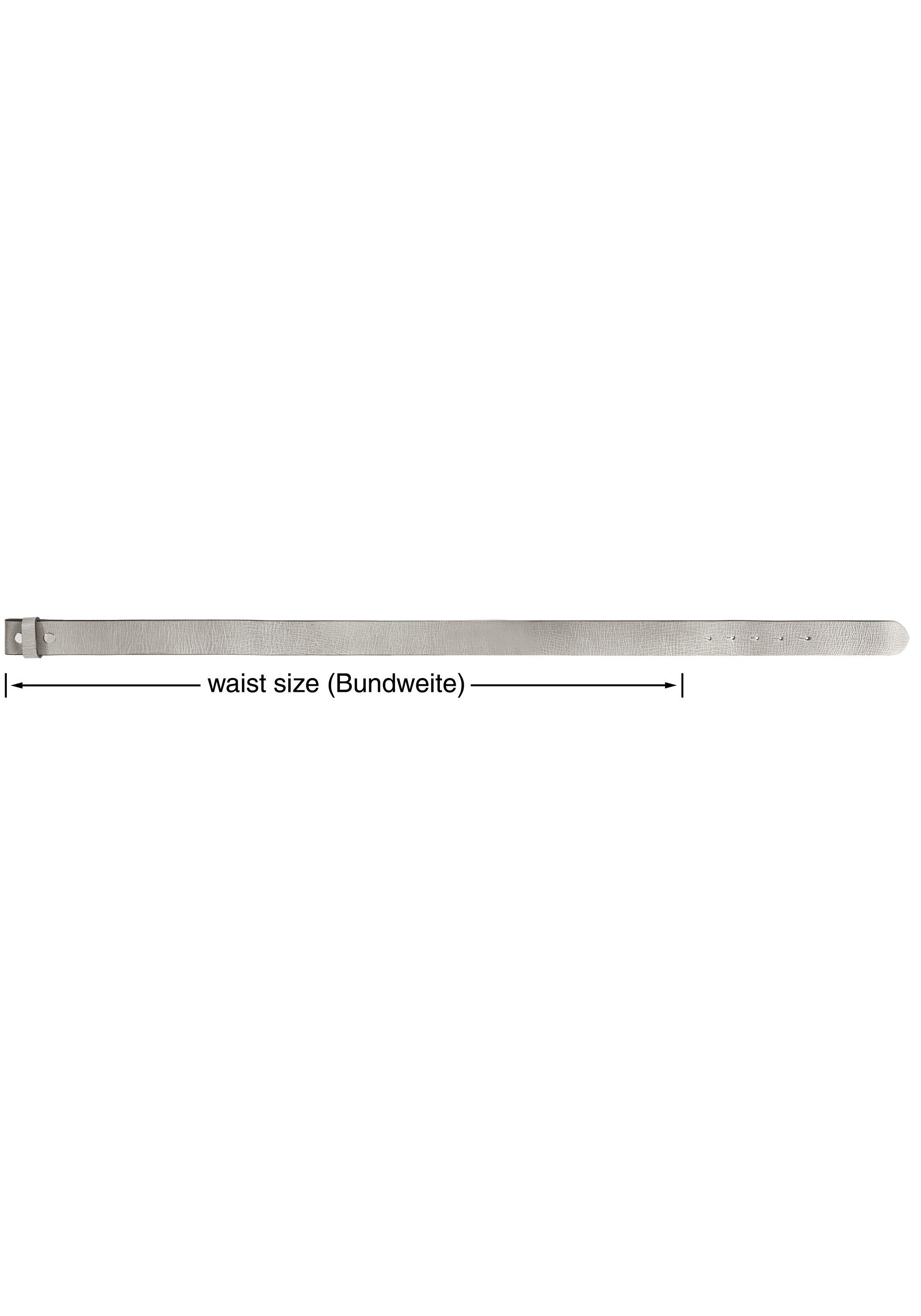 Leonardo Verrelli Ledergürtel »80 cm - 115 cm (Bundweite) in grau aus 100% Echtleder, für«