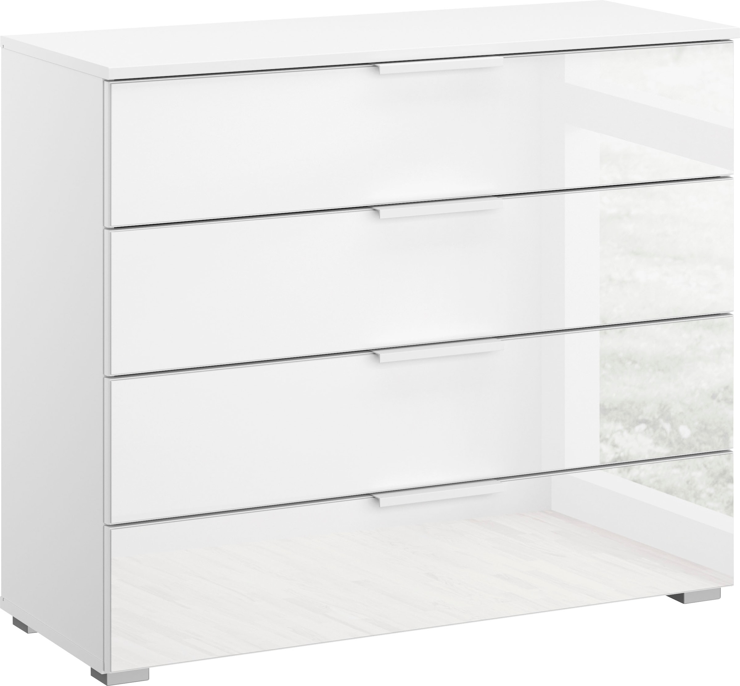 rauch Kommode "Sideboard Schubladenkommode Schubkastenkommode KOLUNA mit Glasfront", Breite 93 cm mit 4 großen Schublade