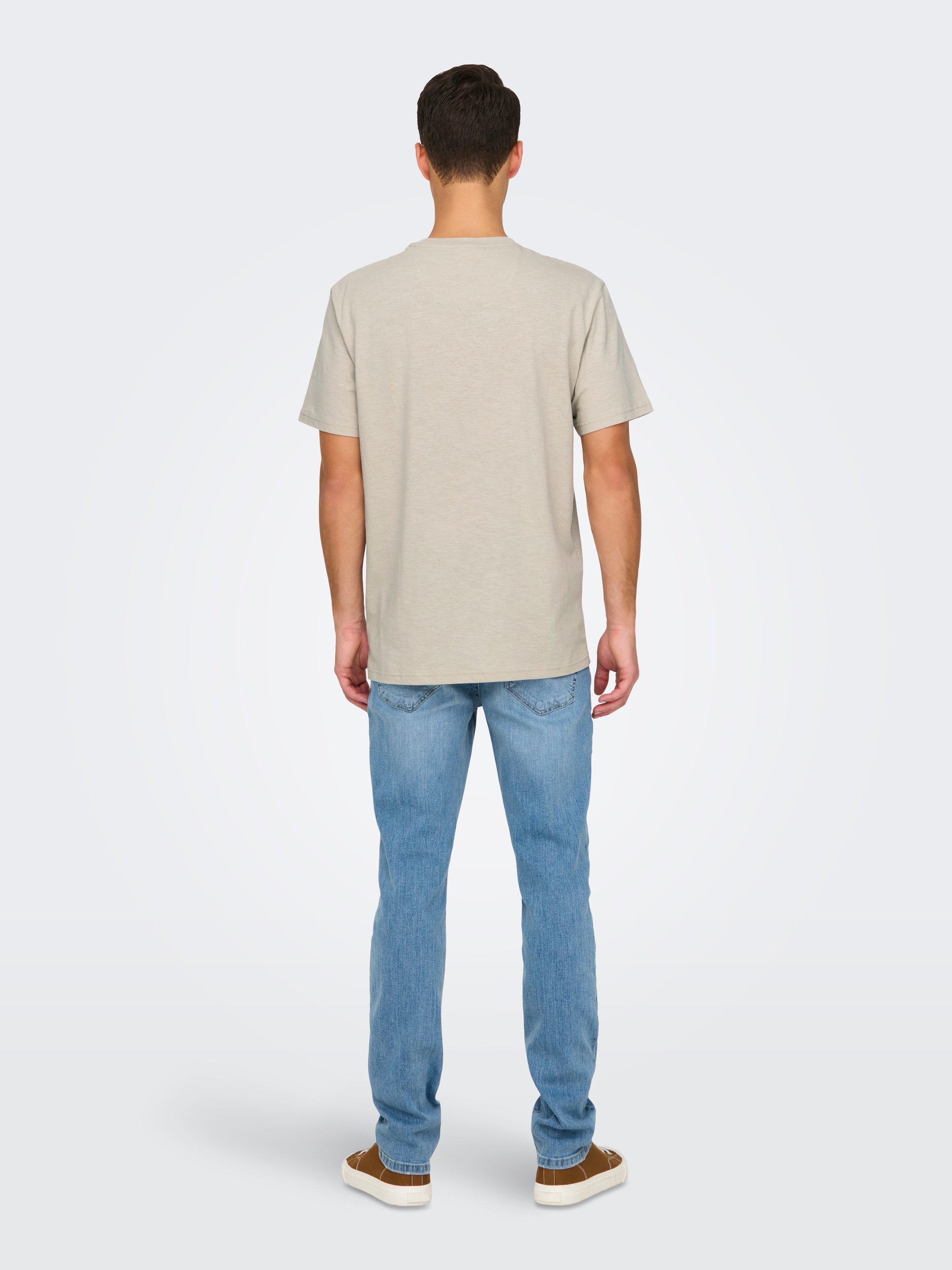 ONLY & SONS Rundhalsshirt »ONSPERRY LIFE REG LEAF POCKETTEE«