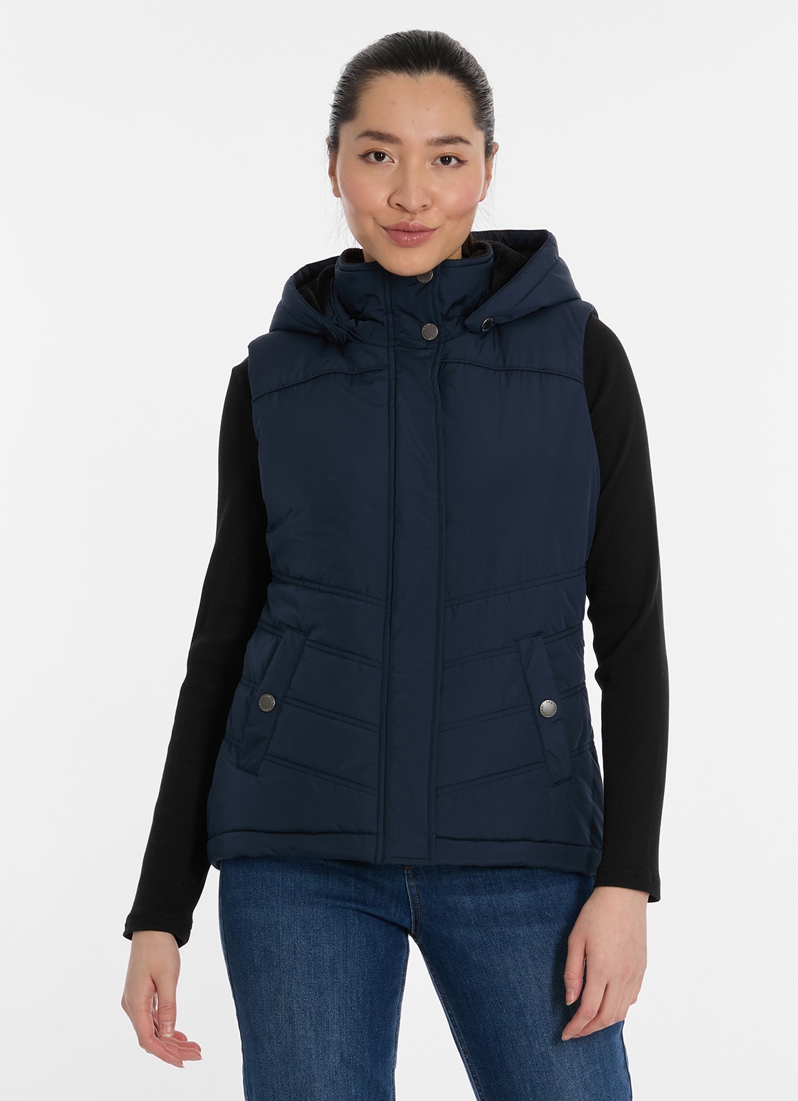 Ragwear Steppweste "HESTY" hüftlange Passform, mit Stehkragen, aus Polyester