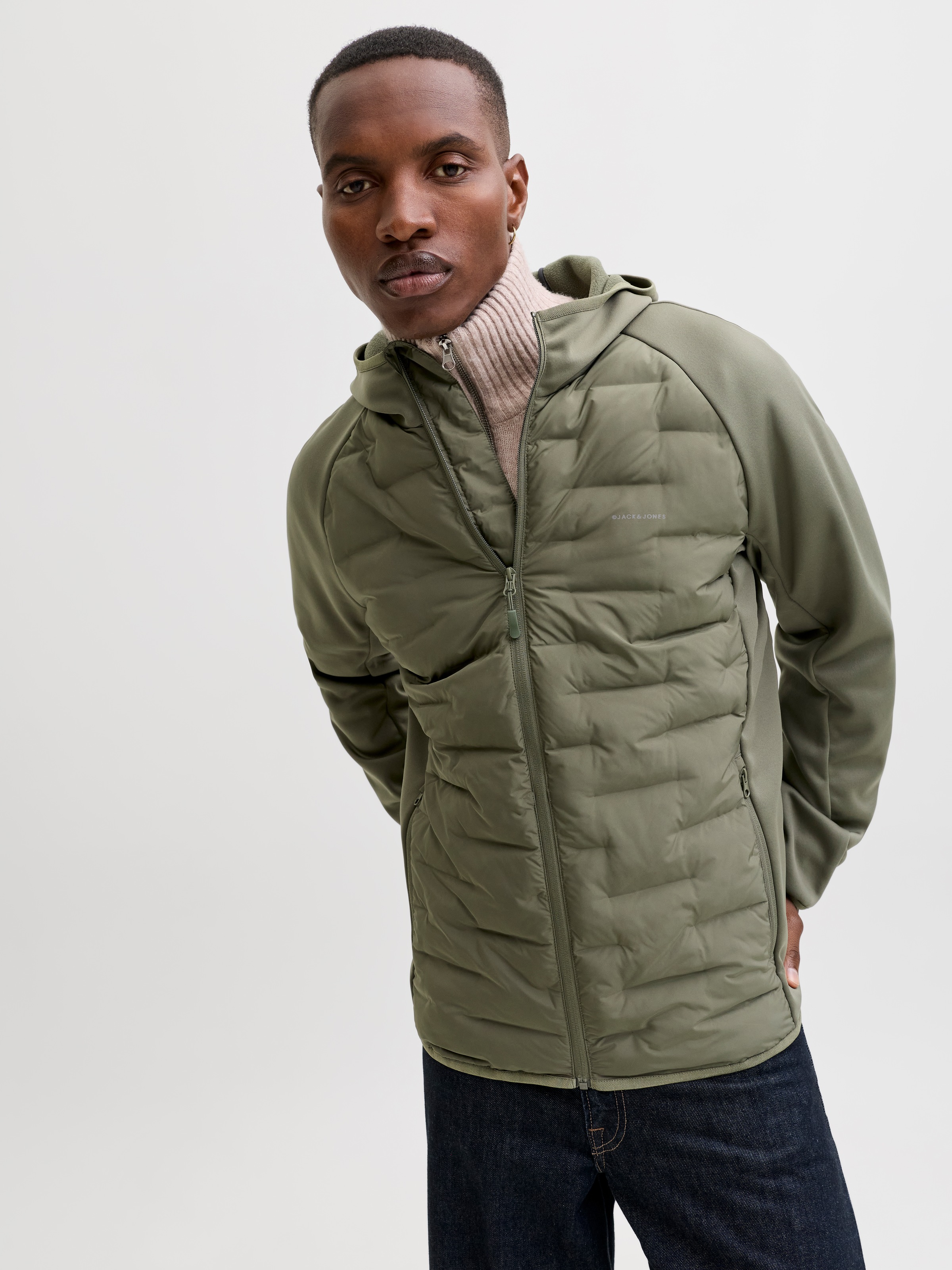 Jack & Jones Steppjacke "JJEPERFECT HYBRID JACKET NOOS" mit Kapuze mit Kapu günstig online kaufen