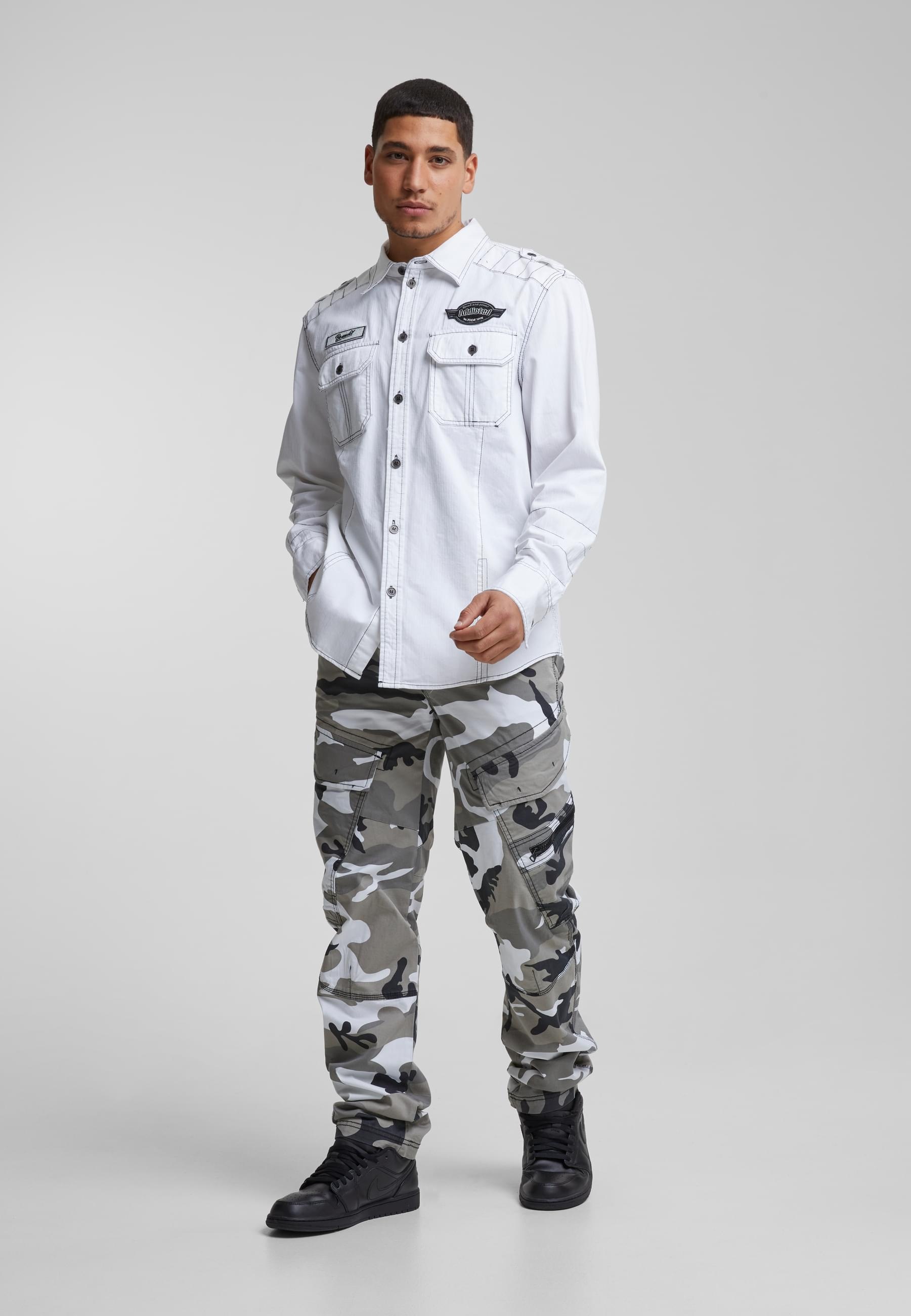 Brandit Langarmhemd »Brandit Herren Luis Vintageshirt«, (1 tlg.)
