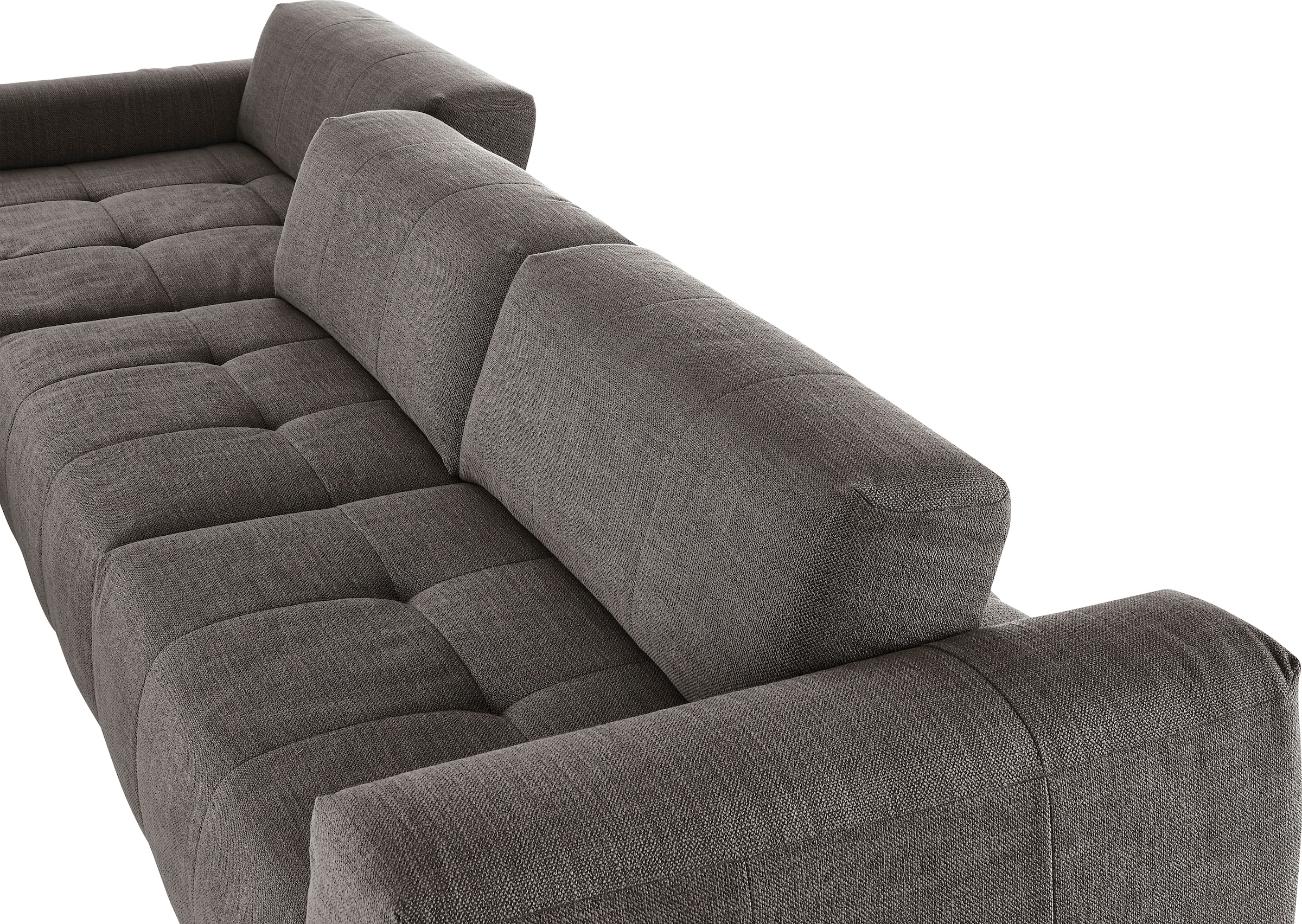 3C Candy Ecksofa »Yoshy mit Komfortfunktionen, modern und bequem, L-Form«, Zwei verschiedene Sitztiefen durch verstellbare Rückenlehne