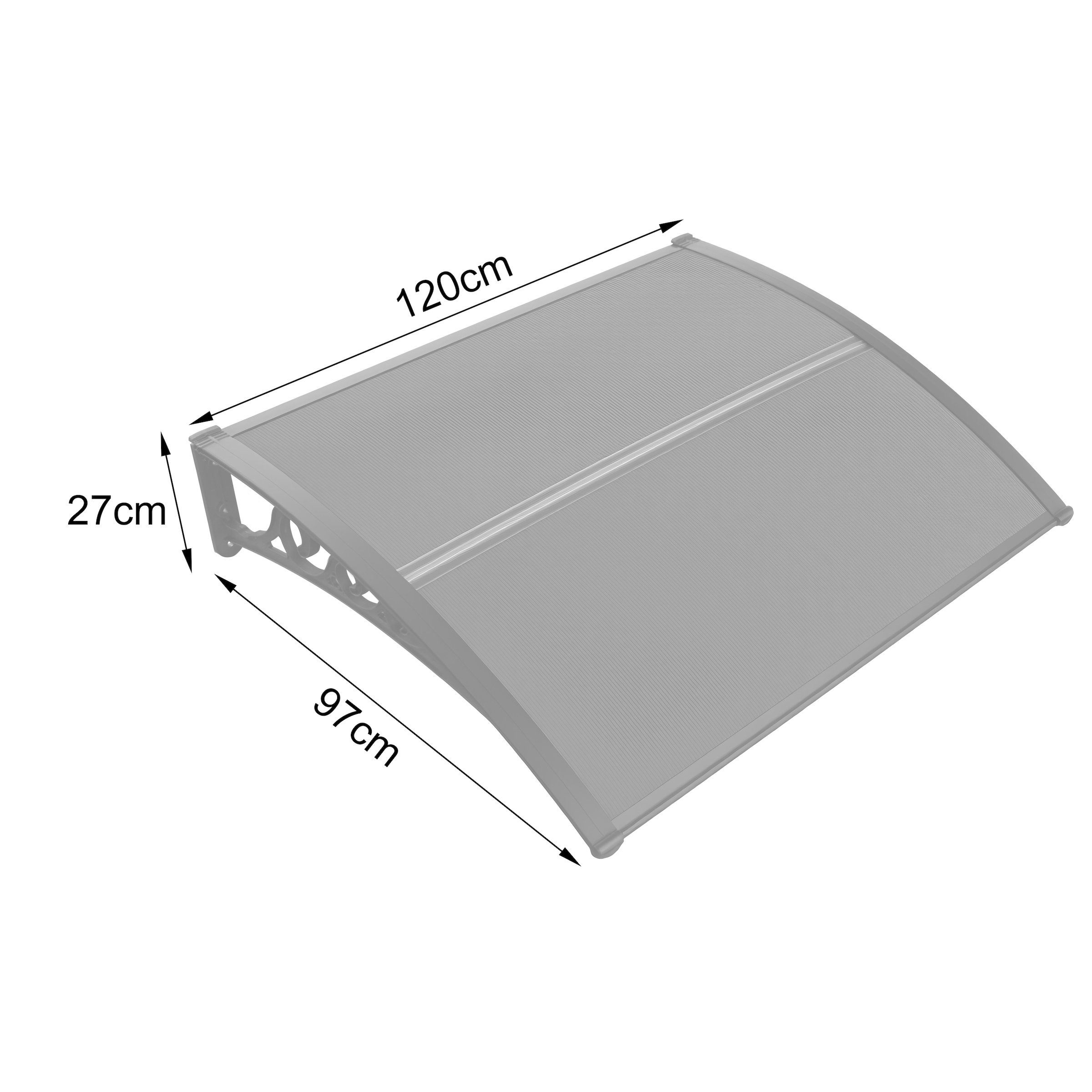 KONIFERA Pultvordach »Valencia« Vordach Haustürvordach Überdachung, 1 St., Polycarbonat